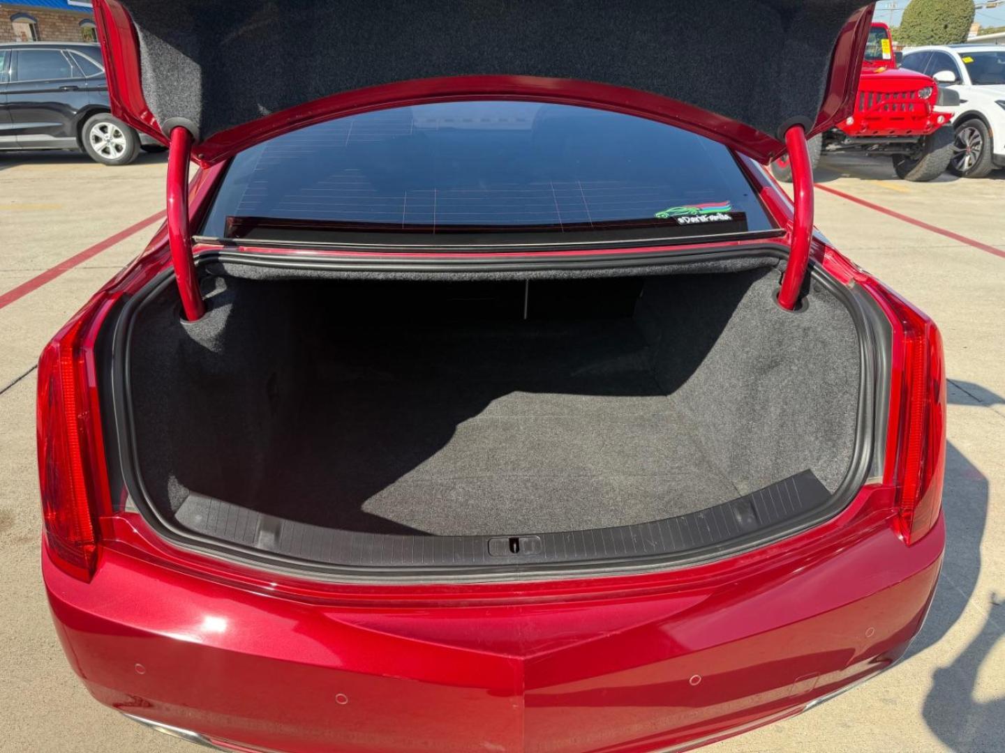 2014 Red Cadillac XTS Premium (2G61P5S35E9) with an 3.6L V-6 gasoline direct injection engine, located at 2401 E Main St., Grand Prairie, TX, 75050, (972) 262-4440, 32.748981, -96.969643 - Photo#24