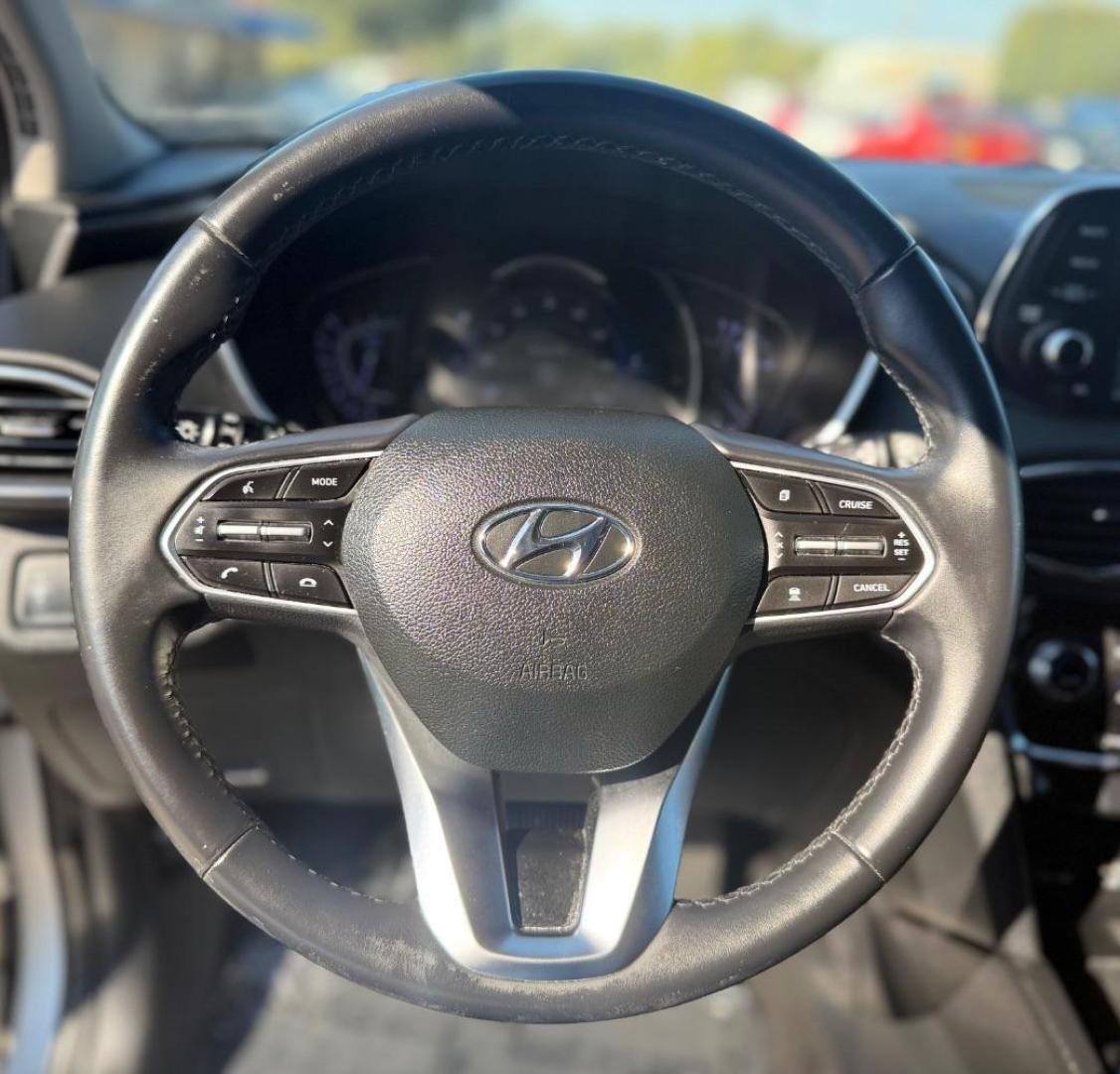 2019 Silver Hyundai Santa Fe (5NMS33AD6KH) with an Theta II 2.4L I-4 gasoline direct injection engine, located at 2401 E Main St., Grand Prairie, TX, 75050, (972) 262-4440, 32.748981, -96.969643 - Photo#14