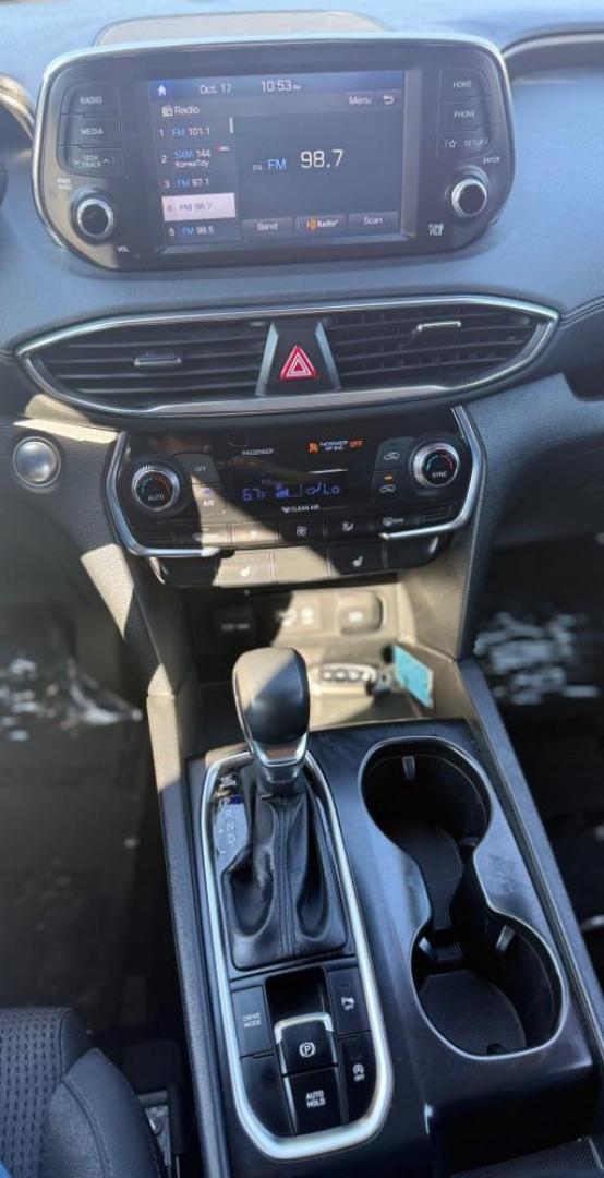 2019 Silver Hyundai Santa Fe (5NMS33AD6KH) with an Theta II 2.4L I-4 gasoline direct injection engine, located at 2401 E Main St., Grand Prairie, TX, 75050, (972) 262-4440, 32.748981, -96.969643 - Photo#17