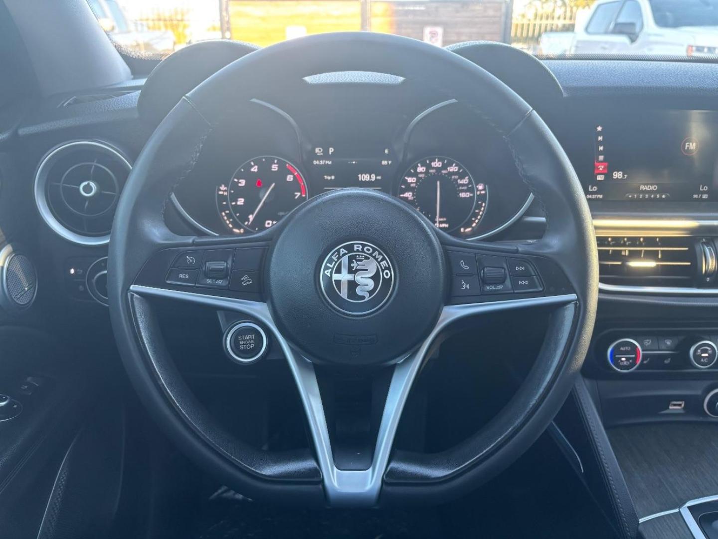 2019 Gray Alfa Romeo Stelvio Ti AWD (ZASPAKBN3K7) with an 2L I-4 gasoline direct injection engine, located at 2401 E Main St., Grand Prairie, TX, 75050, (972) 262-4440, 32.748981, -96.969643 - Photo#12