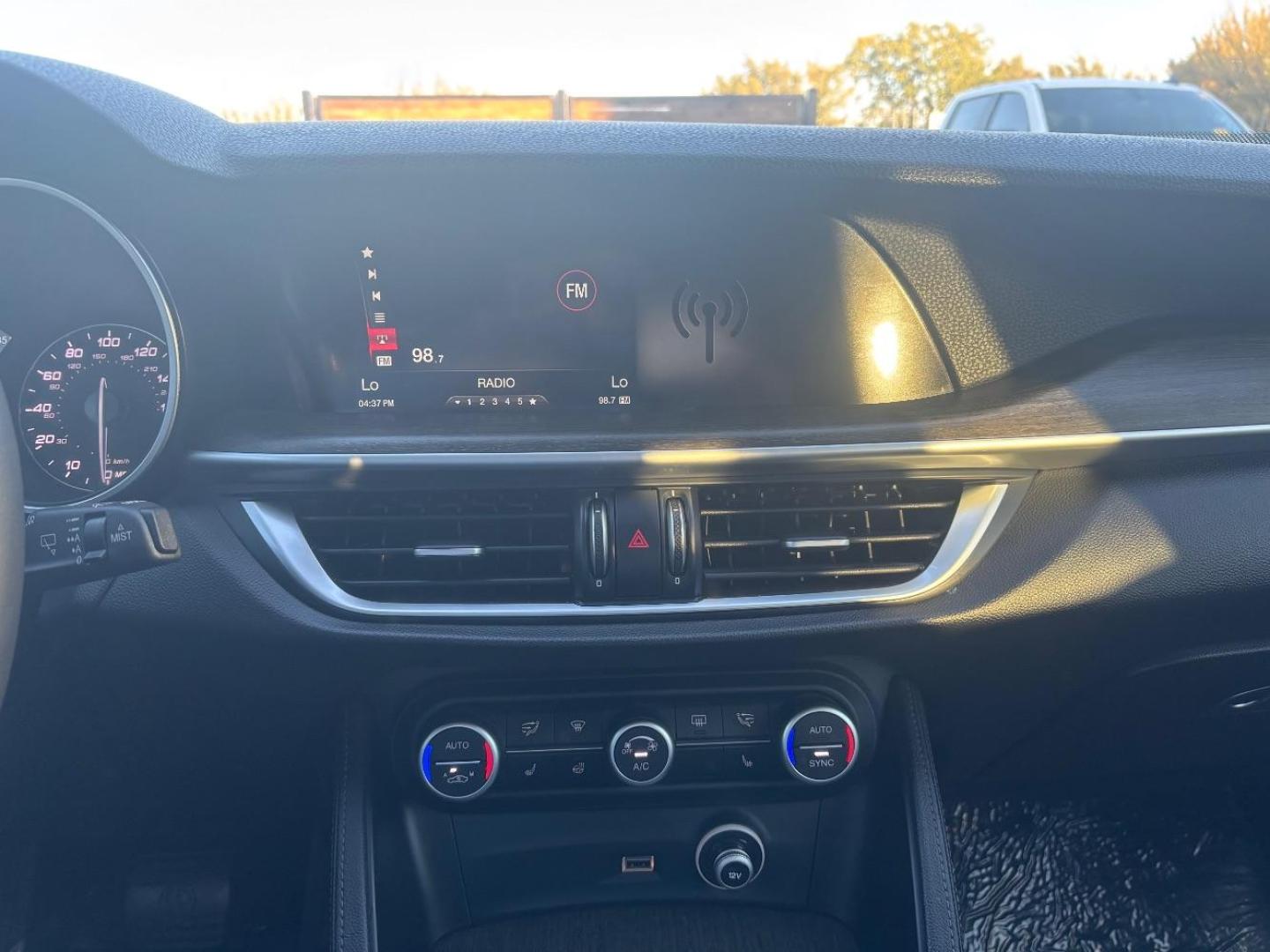 2019 Gray Alfa Romeo Stelvio Ti AWD (ZASPAKBN3K7) with an 2L I-4 gasoline direct injection engine, located at 2401 E Main St., Grand Prairie, TX, 75050, (972) 262-4440, 32.748981, -96.969643 - Photo#14