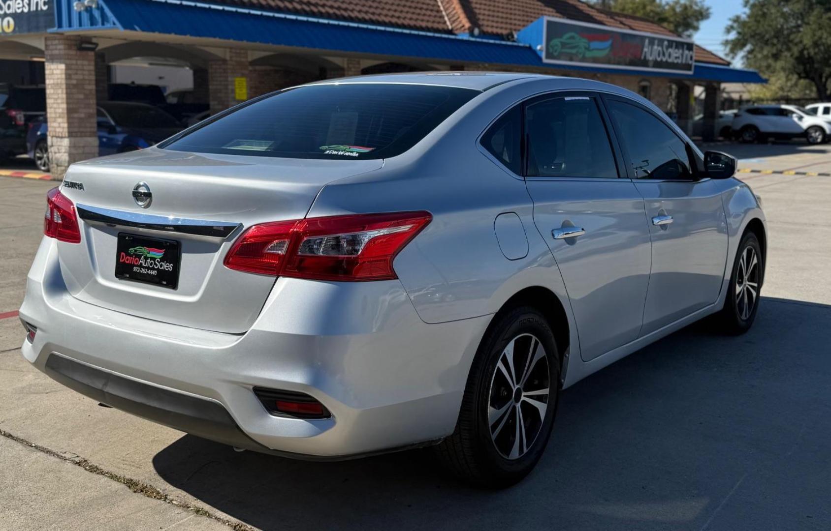 2019 Silver Nissan Sentra S (3N1AB7AP1KY) with an 1.8L I-4 DOHC engine, located at 2401 E Main St., Grand Prairie, TX, 75050, (972) 262-4440, 32.748981, -96.969643 - Photo#12