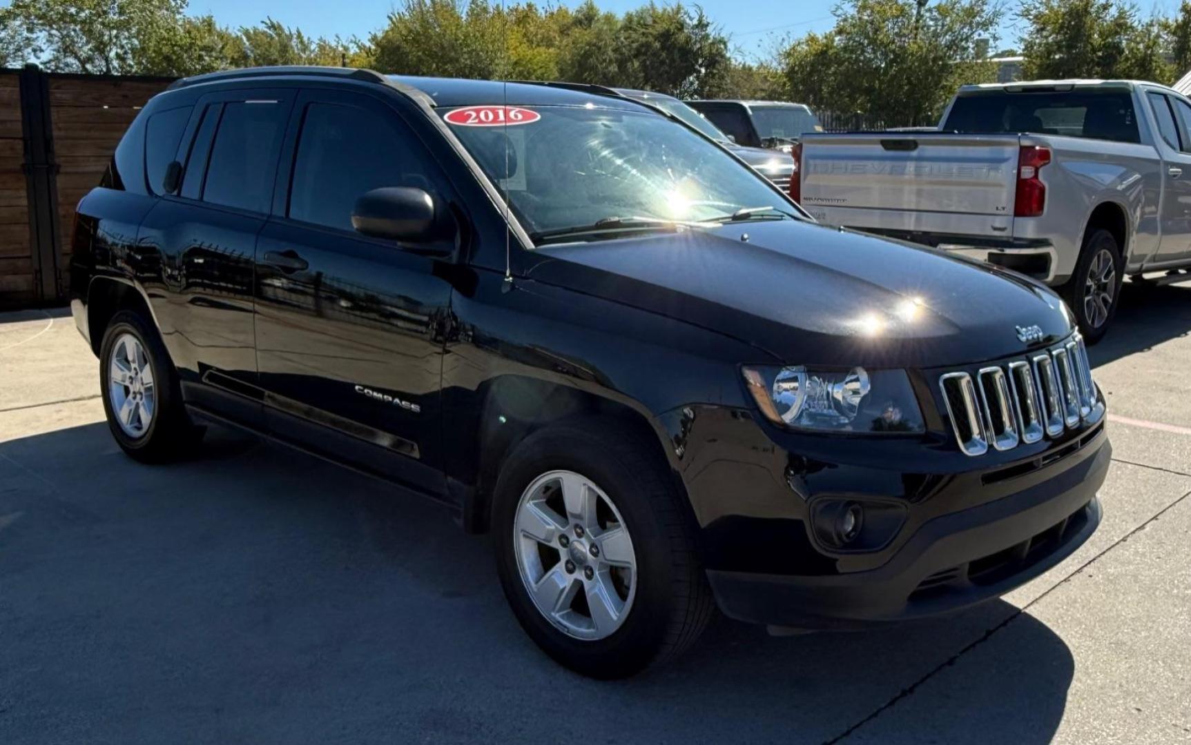 2016 Black Jeep Compass Sport (1C4NJCBB1GD) , located at 2401 E Main St., Grand Prairie, TX, 75050, (972) 262-4440, 32.748981, -96.969643 - Photo#15