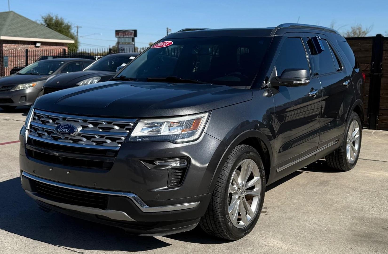 2018 Gray Ford Explorer Limited (1FM5K7FH4JG) , located at 2401 E Main St., Grand Prairie, TX, 75050, (972) 262-4440, 32.748981, -96.969643 - Photo#2