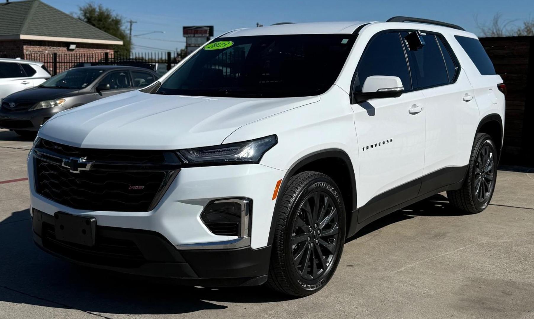 2023 White Chevrolet Traverse (1GNERJKW4PJ) with an 3.6L V-6 gasoline direct injection engine, located at 2401 E Main St., Grand Prairie, TX, 75050, (972) 262-4440, 32.748981, -96.969643 - Photo#33