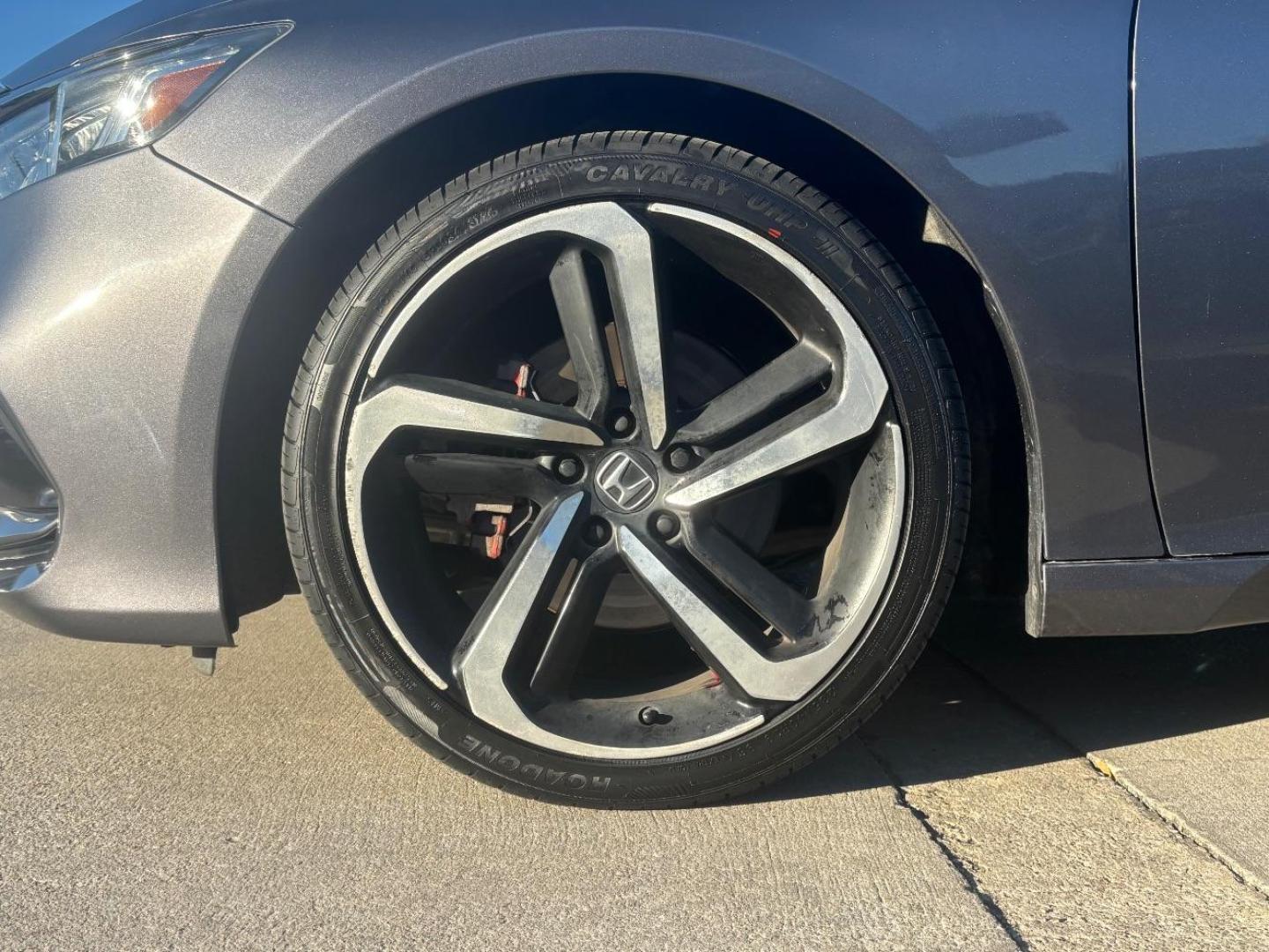 2019 Gray Honda Accord Sport (1HGCV1F34KA) with an 1.5L I-4 gasoline direct injection engine, located at 2401 E Main St., Grand Prairie, TX, 75050, (972) 262-4440, 32.748981, -96.969643 - Photo#4