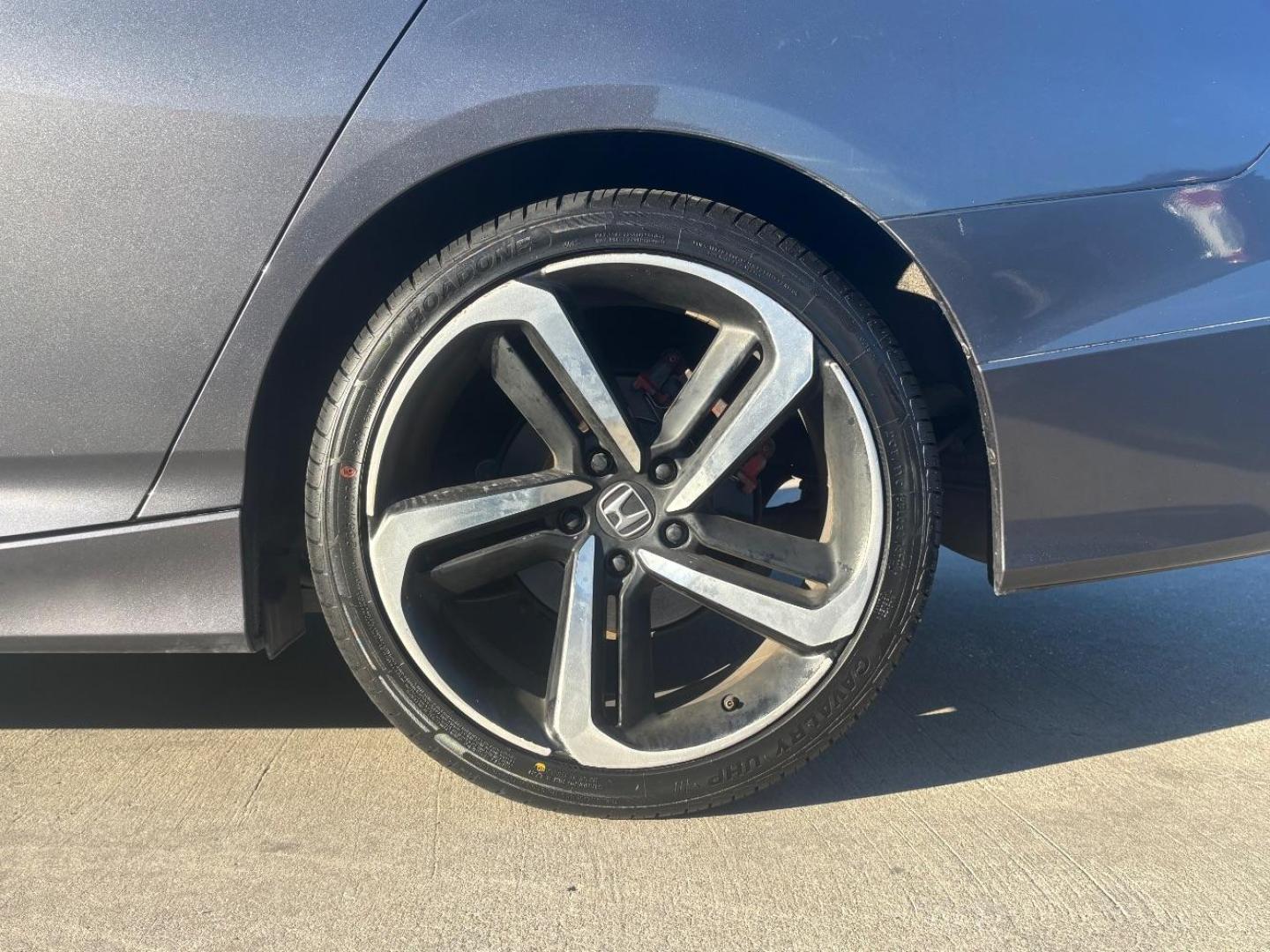 2019 Gray Honda Accord Sport (1HGCV1F34KA) with an 1.5L I-4 gasoline direct injection engine, located at 2401 E Main St., Grand Prairie, TX, 75050, (972) 262-4440, 32.748981, -96.969643 - Photo#5
