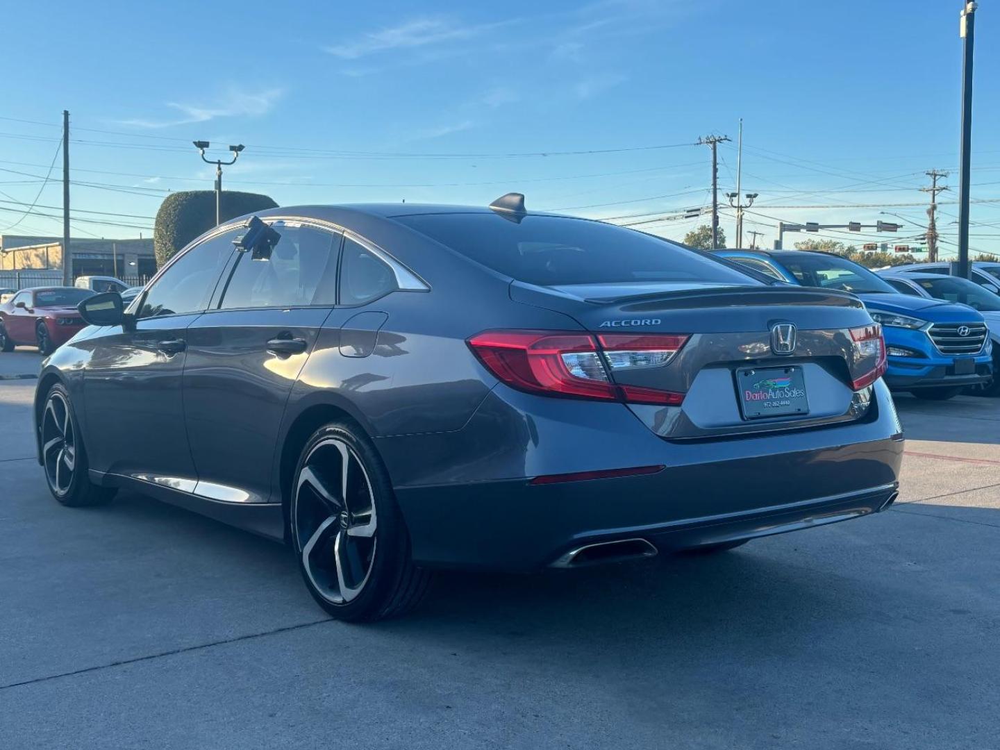 2019 Gray Honda Accord Sport (1HGCV1F34KA) with an 1.5L I-4 gasoline direct injection engine, located at 2401 E Main St., Grand Prairie, TX, 75050, (972) 262-4440, 32.748981, -96.969643 - Photo#6