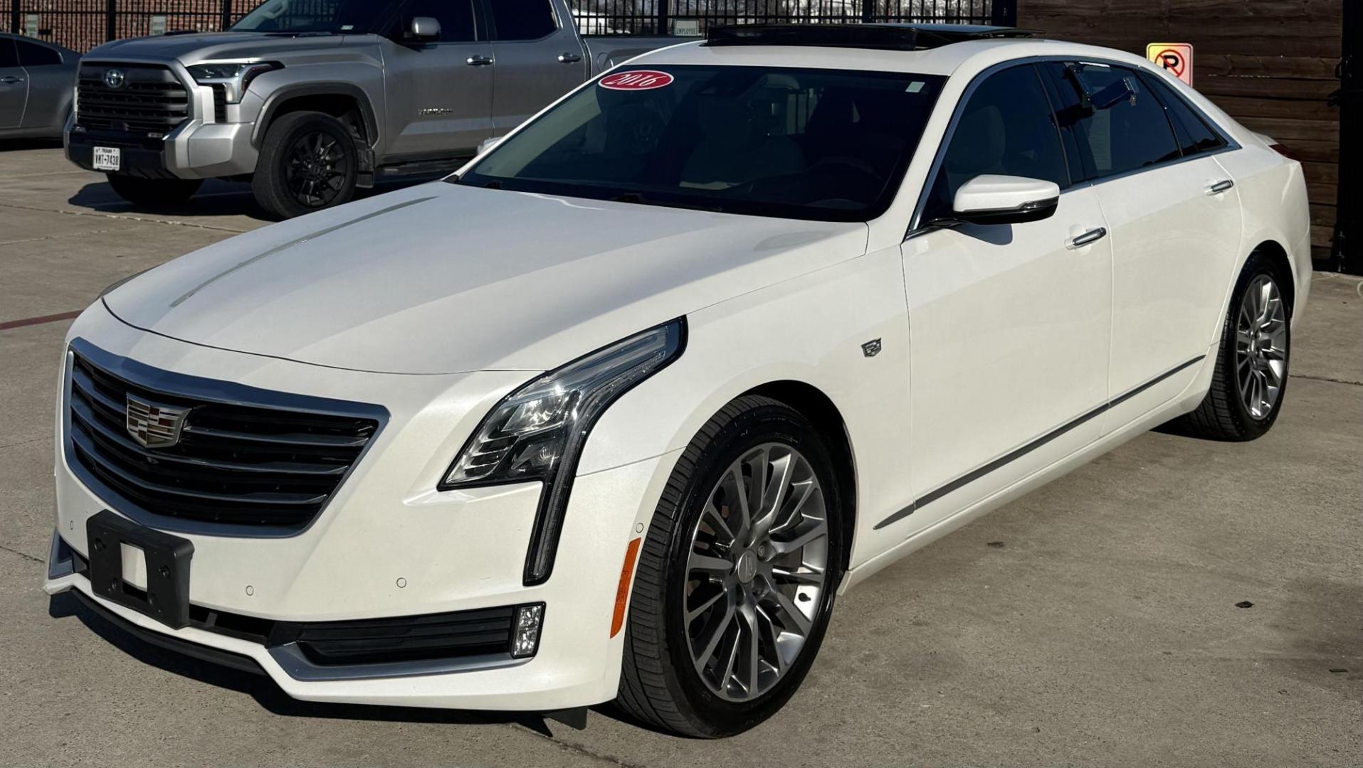 2016 White Cadillac Ct6 (1G6KG5R63GU) with an 3L V-6 gasoline direct injection engine, located at 2401 E Main St., Grand Prairie, TX, 75050, (972) 262-4440, 32.748981, -96.969643 - Photo#3