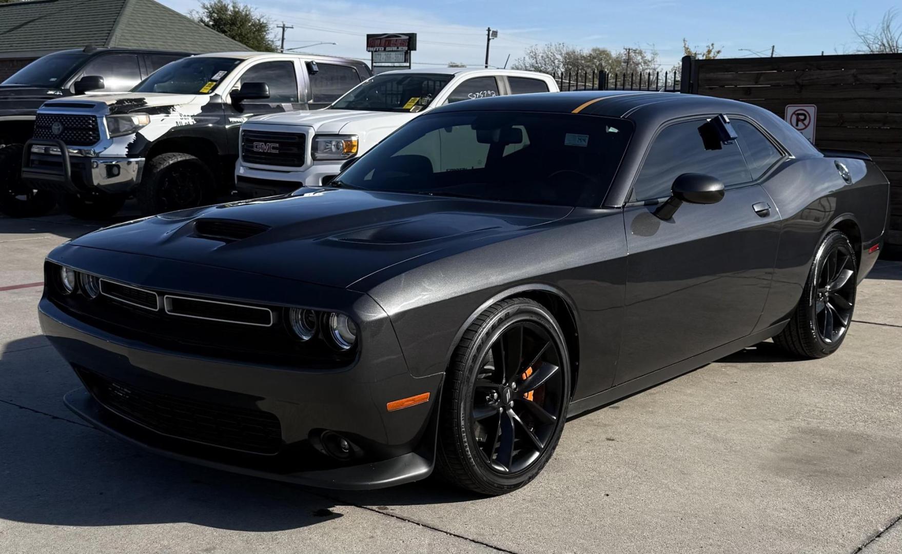 2023 Gray Dodge Challenger (2C3CDZJG7PH) with an Pentastar 3.6L V-6 DOHC engine, located at 2401 E Main St., Grand Prairie, TX, 75050, (972) 262-4440, 32.748981, -96.969643 - Photo#0