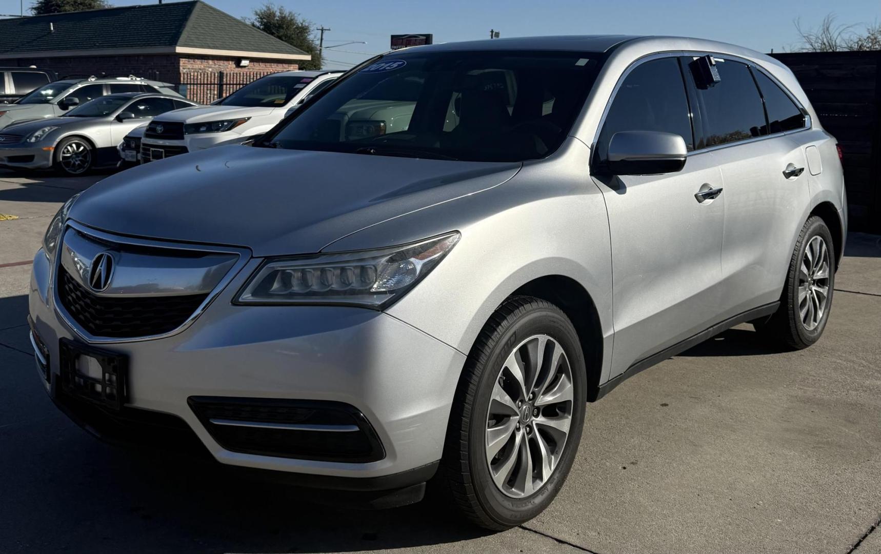 2015 Silver Acura Mdx (5FRYD3H48FB) with an 3.5L V-6 gasoline direct injection engine, located at 2401 E Main St., Grand Prairie, TX, 75050, (972) 262-4440, 32.748981, -96.969643 - Photo#3