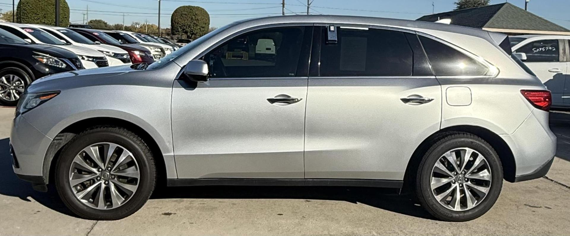 2015 Silver Acura Mdx (5FRYD3H48FB) with an 3.5L V-6 gasoline direct injection engine, located at 2401 E Main St., Grand Prairie, TX, 75050, (972) 262-4440, 32.748981, -96.969643 - Photo#5