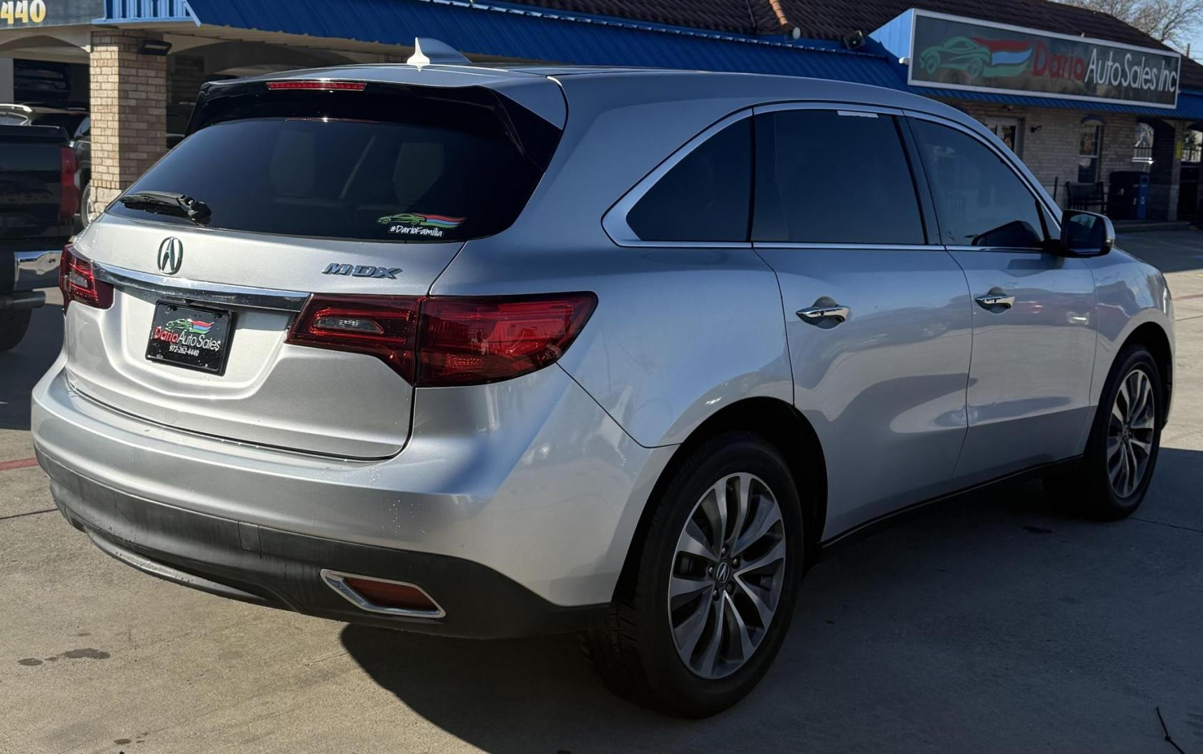 2015 Silver Acura Mdx (5FRYD3H48FB) with an 3.5L V-6 gasoline direct injection engine, located at 2401 E Main St., Grand Prairie, TX, 75050, (972) 262-4440, 32.748981, -96.969643 - Photo#9