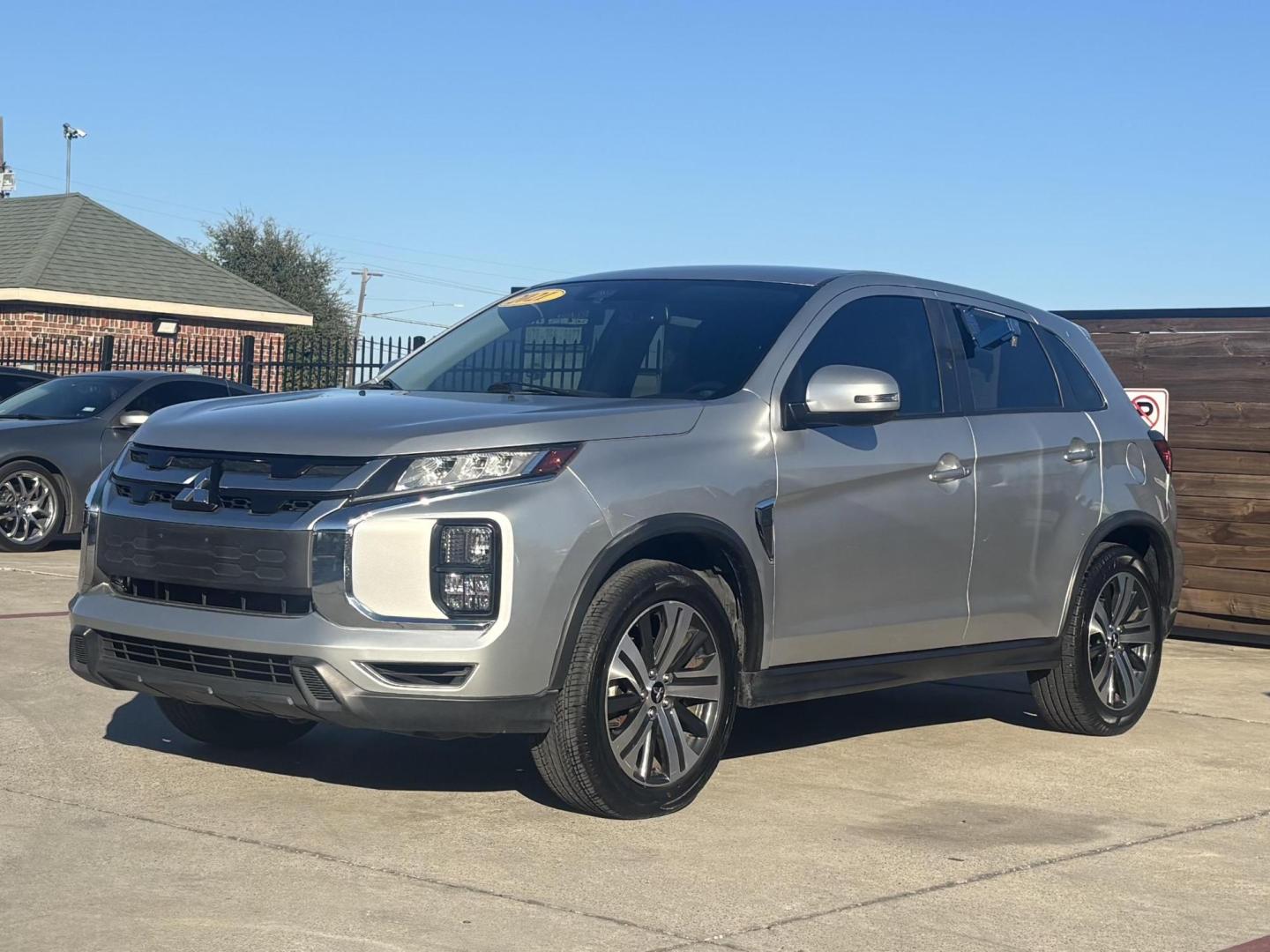 2021 Silver Mitsubishi Outlander Sport (JA4ARUAU3MU) with an 2.0L L4 DOHC 16V engine, located at 2401 E Main St., Grand Prairie, TX, 75050, (972) 262-4440, 32.748981, -96.969643 - Photo#0