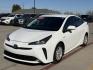 2021 Wind Chill Pearl /Black, cloth Harvest Beige, cloth Moonstone, cloth Toyota Prius 74087 (JTDKAMFU5M3) with an 1.8L L4 DOHC 16V HYBRID engine, Continuously Variable Transmission transmission, located at 2401 E Main St., Grand Prairie, TX, 75050, (972) 262-4440, 32.748981, -96.969643 - Photo#0