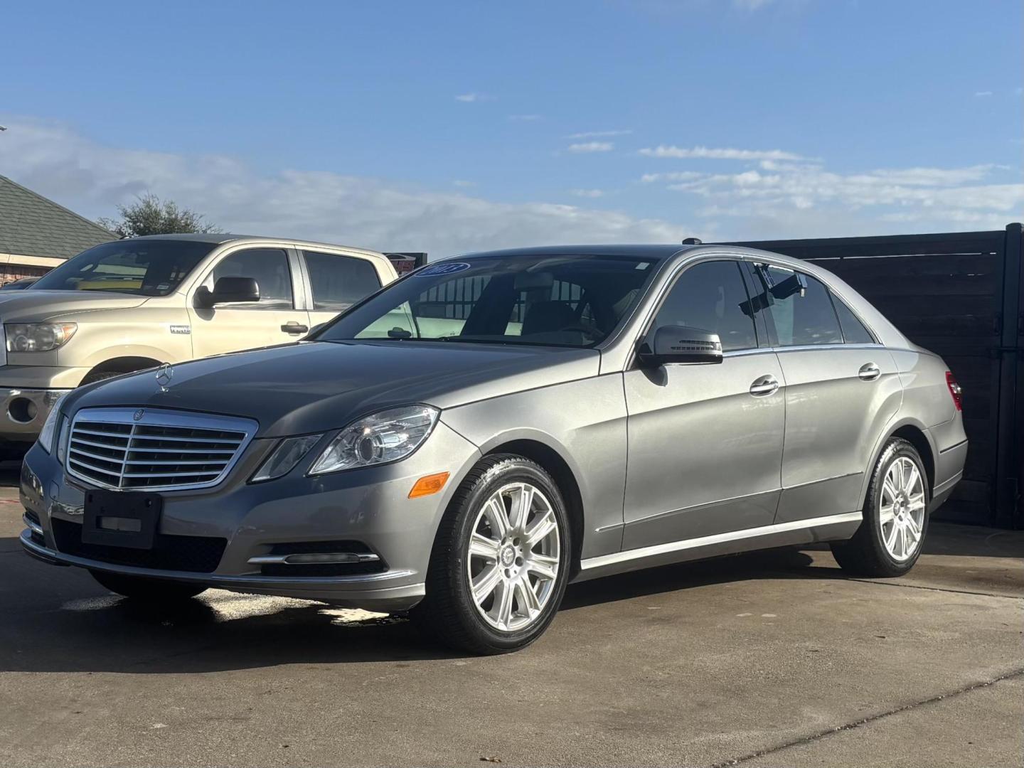 2013 Silver Mercedes-Benz E 350 (WDDHF5KB2DA) with an 3.5L V6 F DOHC 24V engine, located at 2401 E Main St., Grand Prairie, TX, 75050, (972) 262-4440, 32.748981, -96.969643 - Photo#0