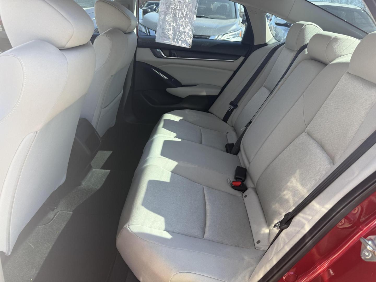 2018 Radiant Red Metallic /Black, cloth Gray, cloth Ivory, cloth Honda Accord 60219 (1HGCV1F18JA) with an 1.5L L4 DOHC 16V TURBO engine, Continuously Variable Transmission transmission, located at 2401 E Main St., Grand Prairie, TX, 75050, (972) 262-4440, 32.748981, -96.969643 - Photo#17