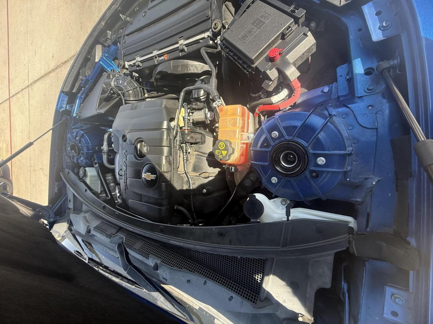 2016 Hyper Blue Metallic /Jet Black, cloth Medium Ash Gray, cloth Chevrolet Camaro 53901 (1G1FB1RX8G0) with an 2.0L L4 DOHC 16V TURBO engine, 6-Speed Automatic transmission, located at 2401 E Main St., Grand Prairie, TX, 75050, (972) 262-4440, 32.748981, -96.969643 - Photo#3