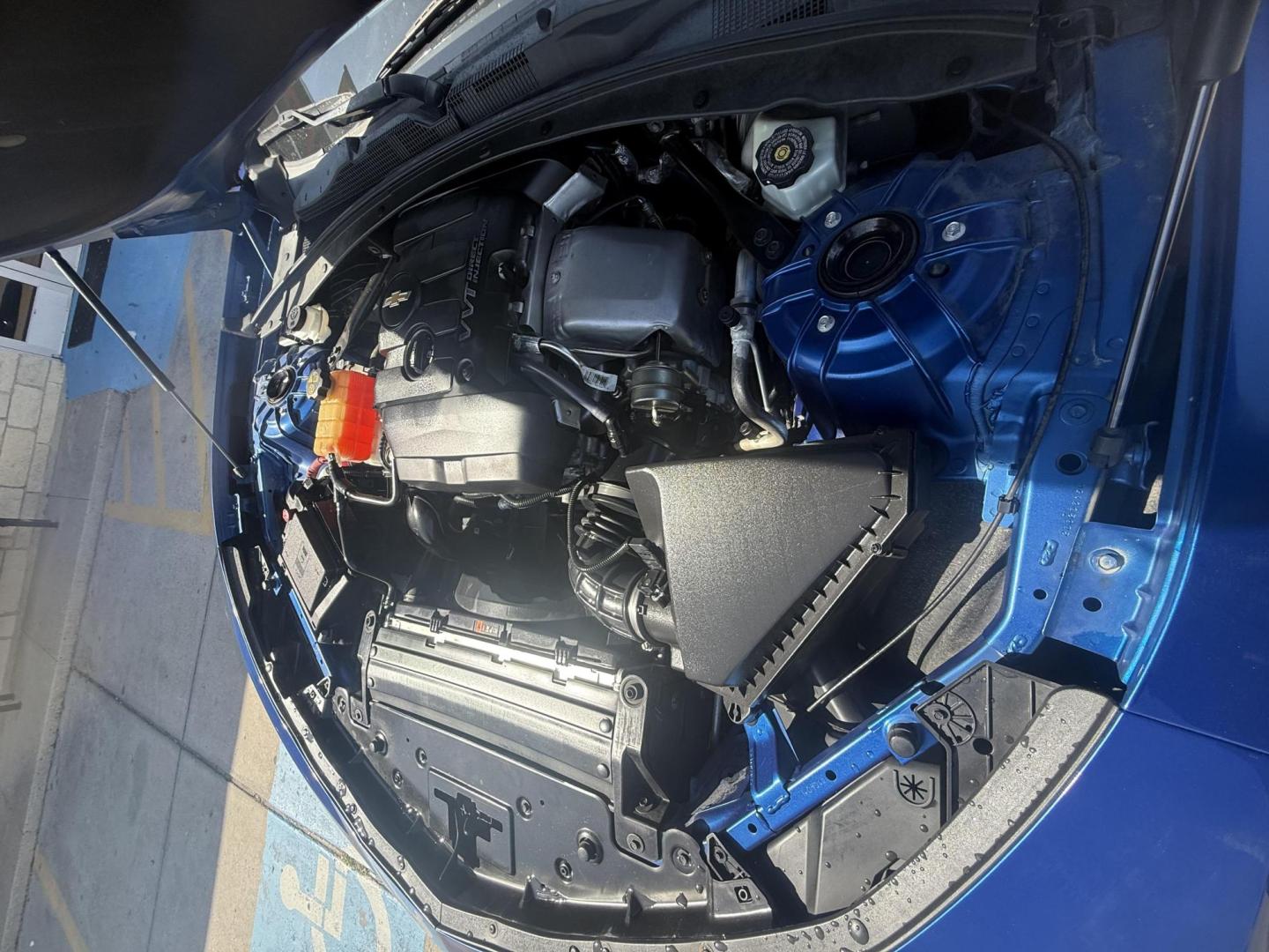 2016 Hyper Blue Metallic /Jet Black, cloth Medium Ash Gray, cloth Chevrolet Camaro 53901 (1G1FB1RX8G0) with an 2.0L L4 DOHC 16V TURBO engine, 6-Speed Automatic transmission, located at 2401 E Main St., Grand Prairie, TX, 75050, (972) 262-4440, 32.748981, -96.969643 - Photo#14