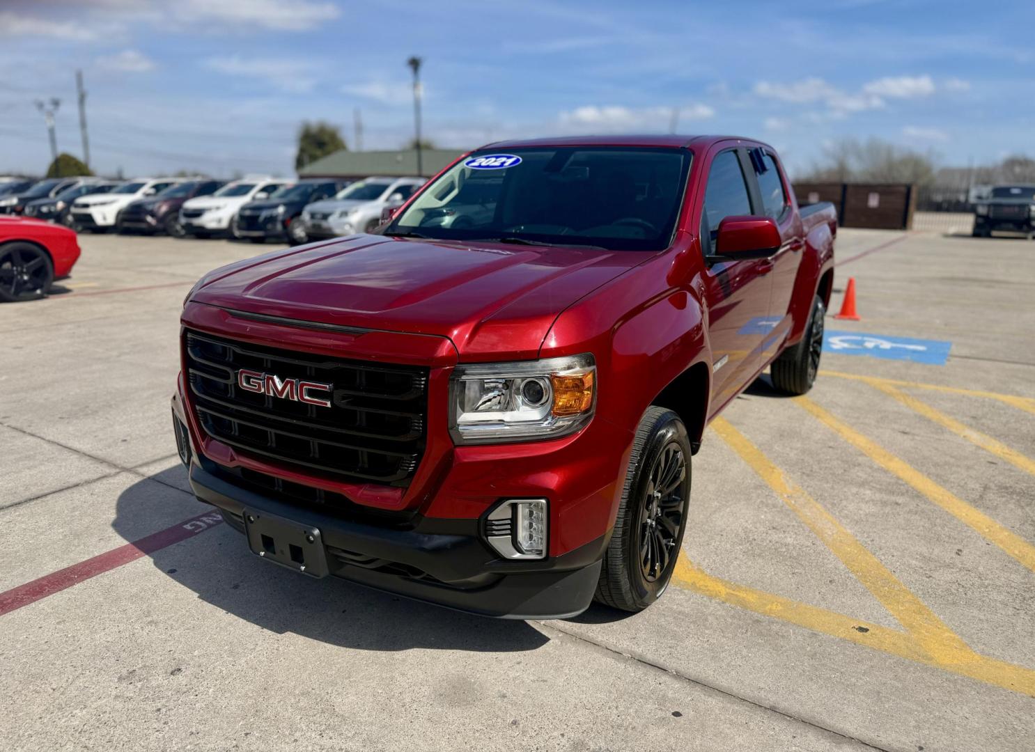 2021 Red Gmc Canyon (1GTG5CEN8M1) , located at 2401 E Main St., Grand Prairie, TX, 75050, (972) 262-4440, 32.748981, -96.969643 - Photo#0
