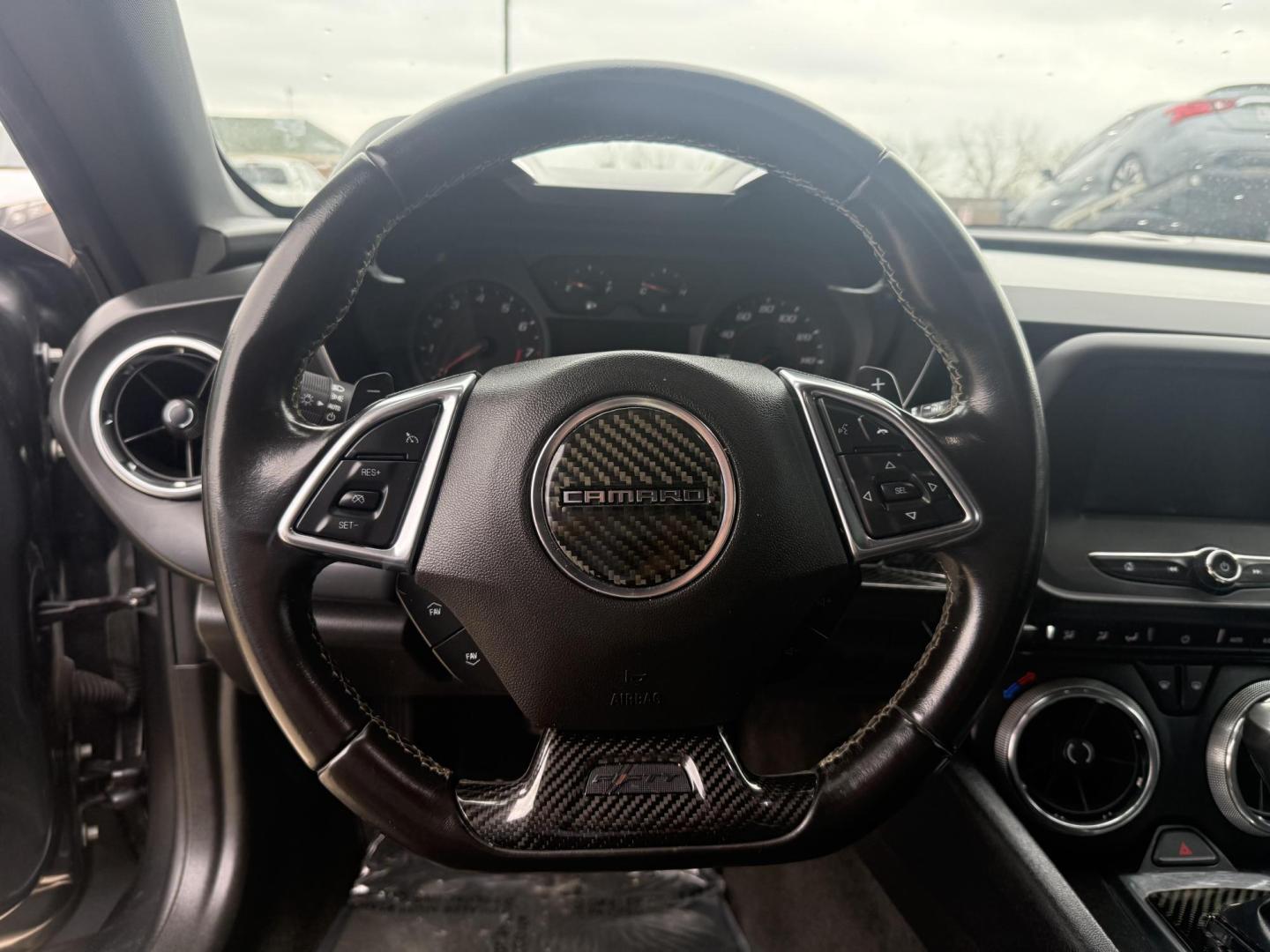 2017 Nightfall Gray Metallic /Jet Black, cloth Medium Ash Gray, cloth Chevrolet Camaro 54953 (1G1FB1RX9H0) with an 2.0L L4 DOHC 16V TURBO engine, 6-Speed Automatic transmission, located at 2401 E Main St., Grand Prairie, TX, 75050, (972) 262-4440, 32.748981, -96.969643 - Photo#19