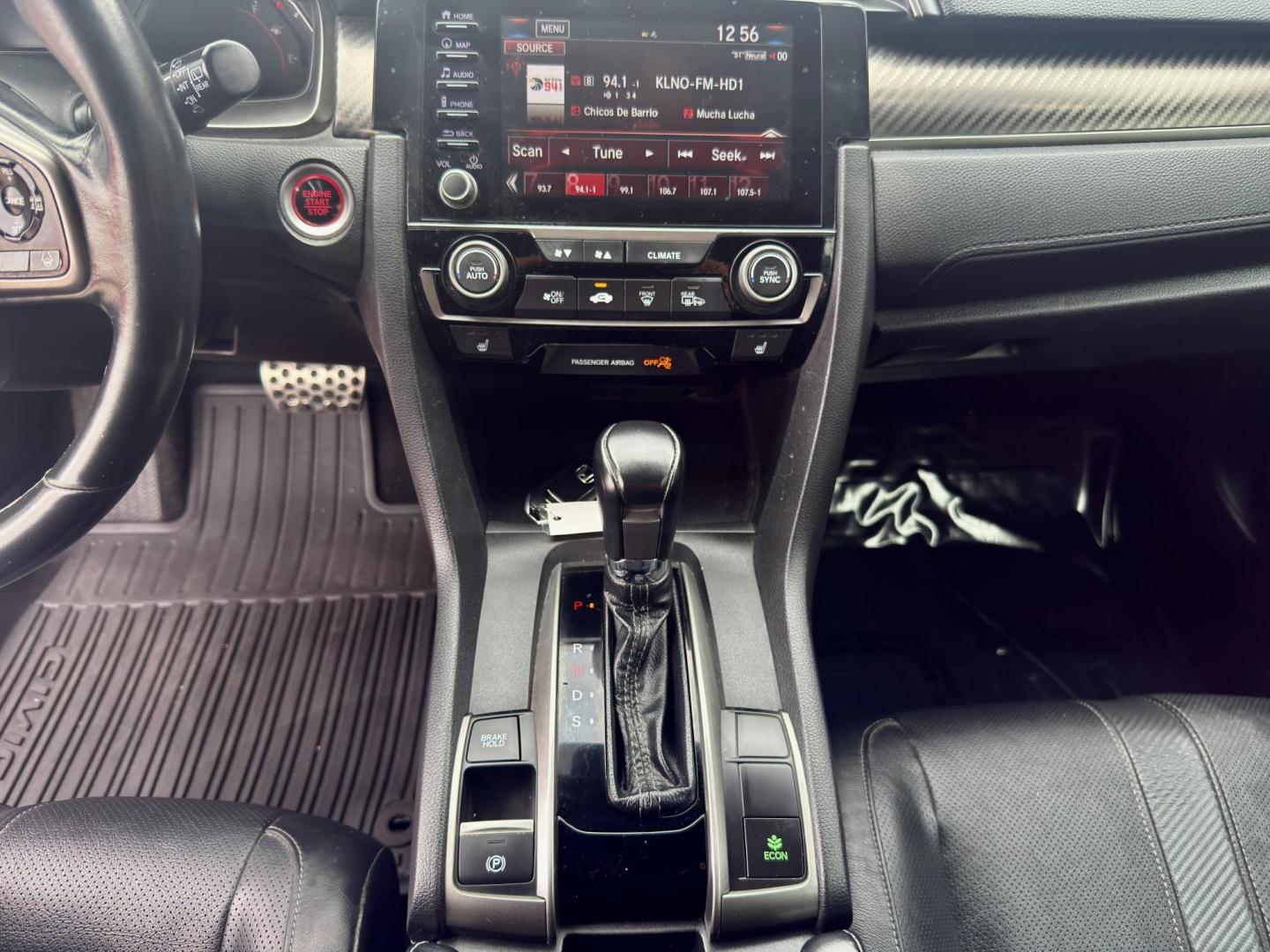 2019 Crystal Black Pearl /Black, leather Black/Ivory, leather Honda Civic 67001 (SHHFK7H90KU) with an 1.5L L4 DOHC 16V engine, Continuously Variable Transmission transmission, located at 2401 E Main St., Grand Prairie, TX, 75050, (972) 262-4440, 32.748981, -96.969643 - Photo#15