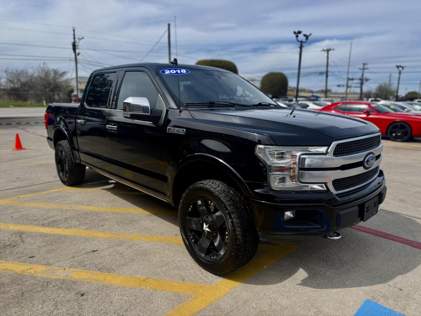 2018 Shadow Black/Magnetic Metallic /Black, leather Dark Marsala, leather Ford F-150 58802 (1FTEW1EG8JF) with an 3.5L V6 TURBO engine, 6-Speed Automatic transmission, located at 2401 E Main St., Grand Prairie, TX, 75050, (972) 262-4440, 32.748981, -96.969643 - Photo#3