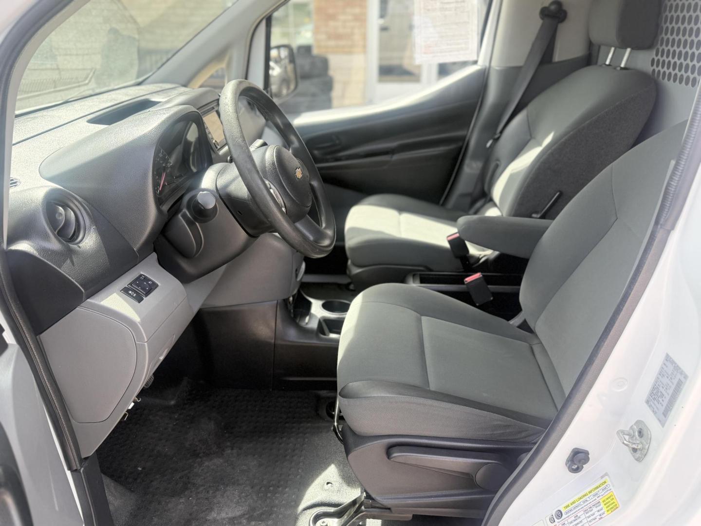 2015 Designer White /Medium Pewter Chevrolet City Express 49816 (3N63M0ZN2FK) with an 2.0L L4 DOHC 16V engine, Continuously Variable Transmission transmission, located at 2401 E Main St., Grand Prairie, TX, 75050, (972) 262-4440, 32.748981, -96.969643 - Photo#2