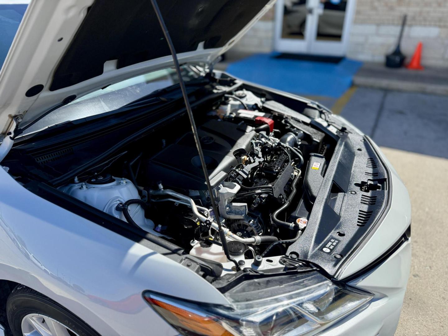 2023 Ice Cap /Macadamia Black Ash Toyota Camry 79444 (4T1C11AK1PU) with an 2.5L L4 DOHC 16V engine, 8-Speed Automatic transmission, located at 2401 E Main St., Grand Prairie, TX, 75050, (972) 262-4440, 32.748981, -96.969643 - Photo#22