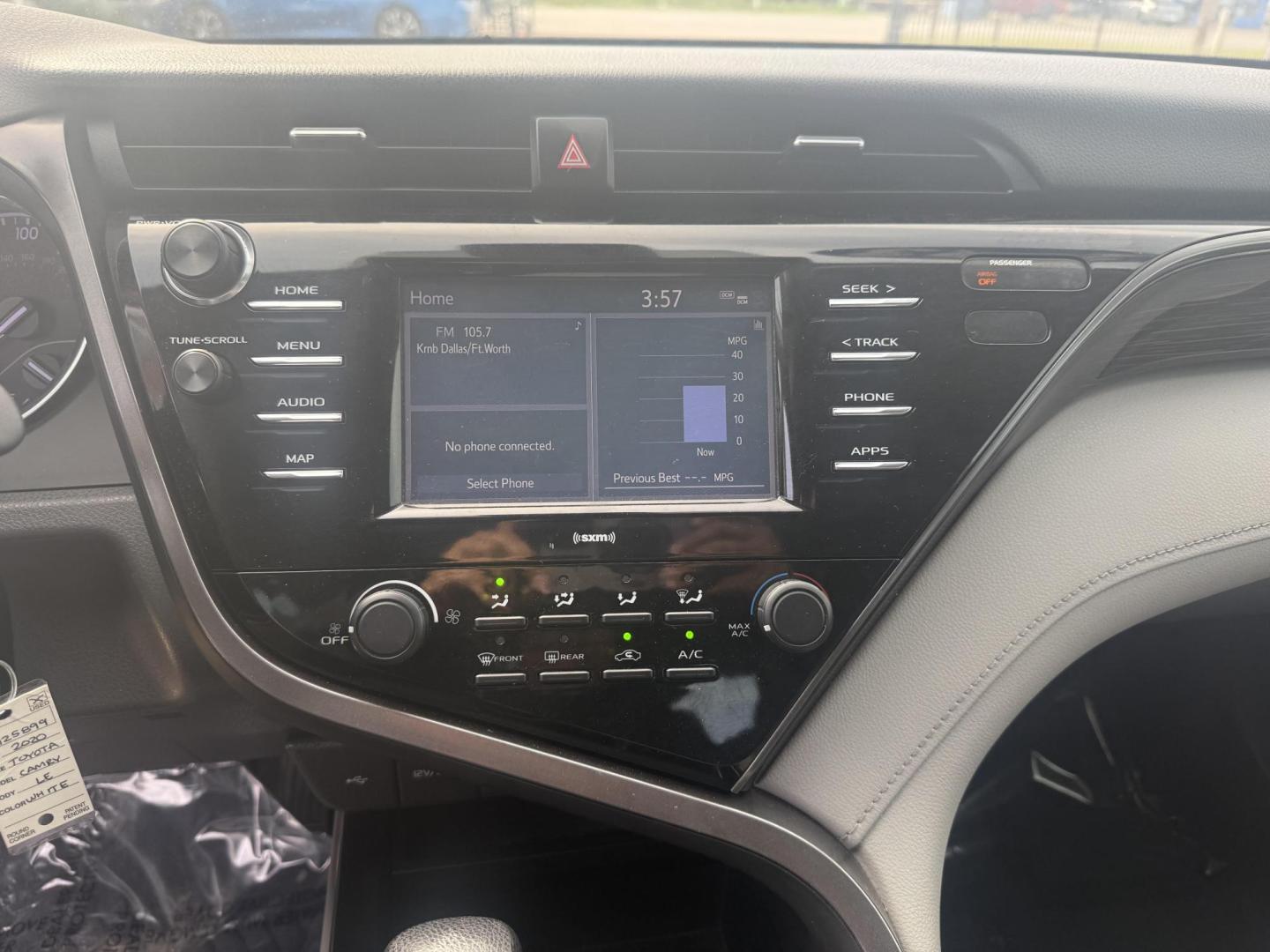 2020 Super White /Ash, cloth Black, cloth Macadamia, cloth Toyota Camry 72328 (4T1C11AK9LU) with an 2.5L L4 DOHC 16V engine, 8-Speed Automatic transmission, located at 2401 E Main St., Grand Prairie, TX, 75050, (972) 262-4440, 32.748981, -96.969643 - Photo#15