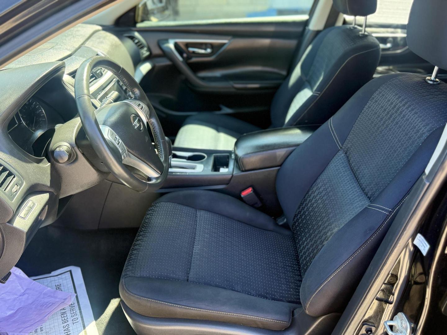 2017 Super Black /Beige, cloth Charcoal, cloth Nissan Altima 56189 (1N4AL3AP7HC) with an 2.5L L4 DOHC 16V engine, Continuously Variable Transmission transmission, located at 2401 E Main St., Grand Prairie, TX, 75050, (972) 262-4440, 32.748981, -96.969643 - Photo#9