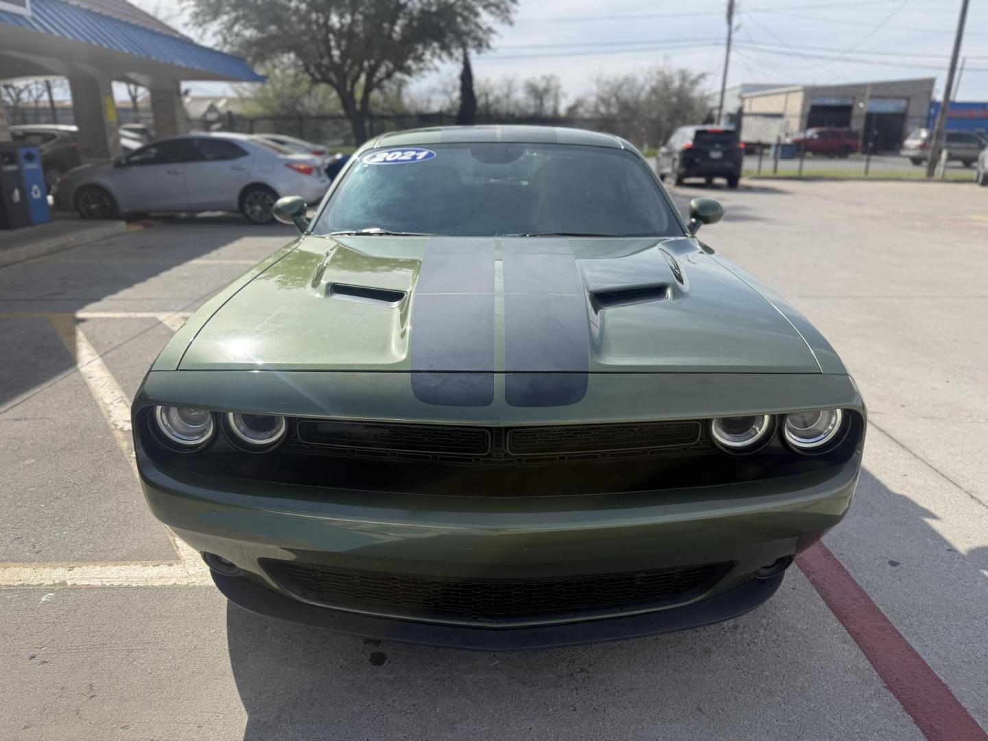 2021 F8 Green /Black, cloth Black, premium leather Black/Caramel, Dodge Challenger 74813 (2C3CDZAG4MH) with an 3.6L V6 DOHC 24V engine, 8-Speed Automatic transmission, located at 2401 E Main St., Grand Prairie, TX, 75050, (972) 262-4440, 32.748981, -96.969643 - Photo#7
