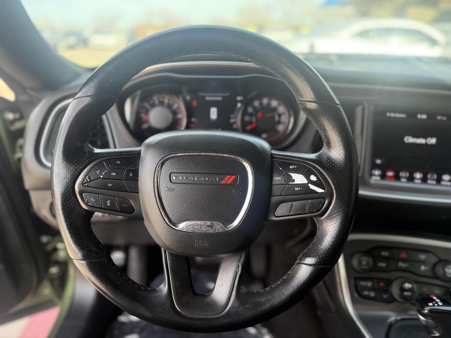 2021 F8 Green /Black, cloth Black, premium leather Black/Caramel, Dodge Challenger 74813 (2C3CDZAG4MH) with an 3.6L V6 DOHC 24V engine, 8-Speed Automatic transmission, located at 2401 E Main St., Grand Prairie, TX, 75050, (972) 262-4440, 32.748981, -96.969643 - Photo#11