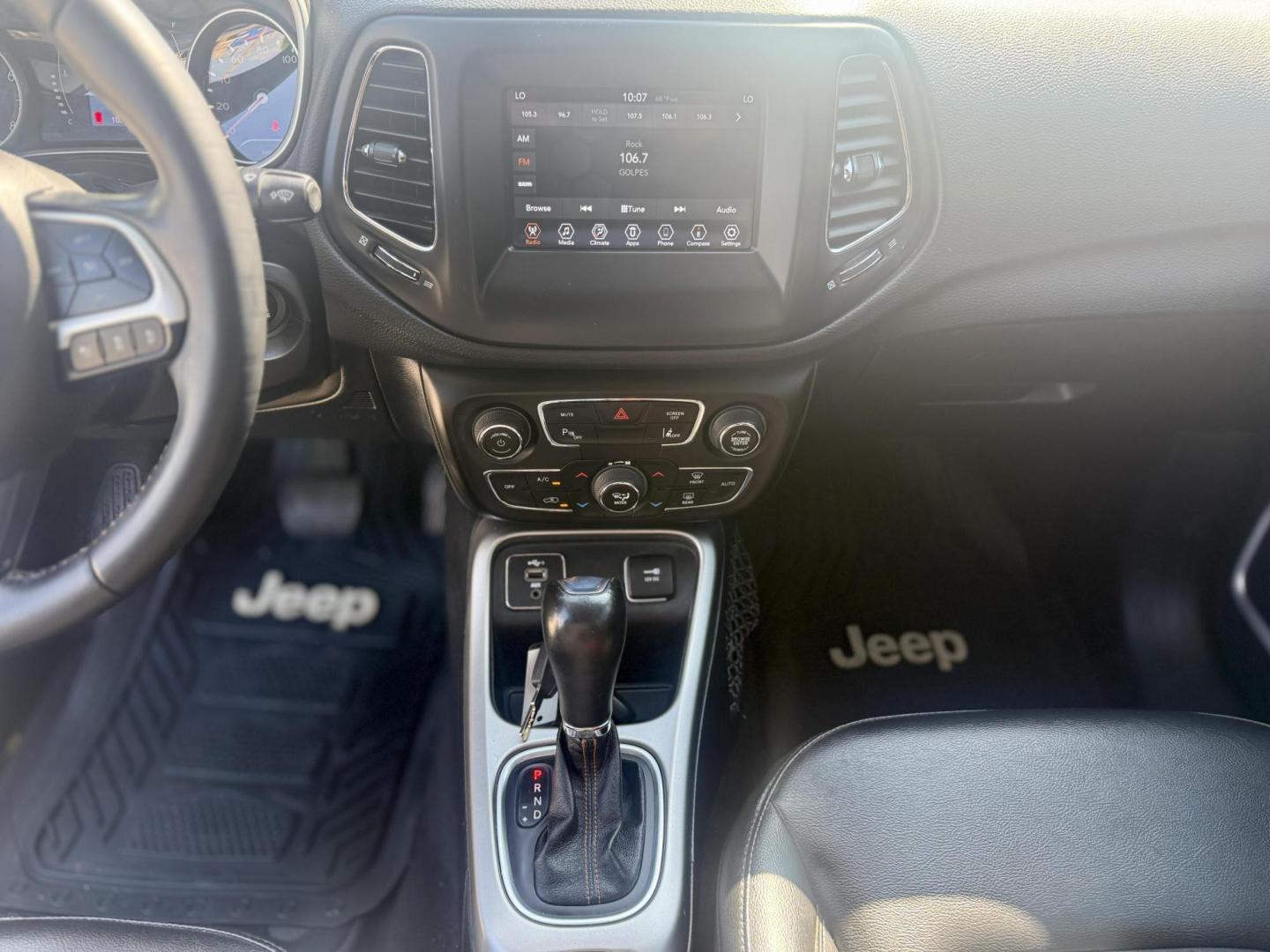 2020 White Clear Coat /Black, premium cloth/vinyl Black/Ski Grey, premium Jeep Compass 70548 (3C4NJCBB1LT) with an 2.4L L4 DOHC 16V engine, Continuously Variable Transmission5-Speed Manual transmission, located at 2401 E Main St., Grand Prairie, TX, 75050, (972) 262-4440, 32.748981, -96.969643 - Photo#13
