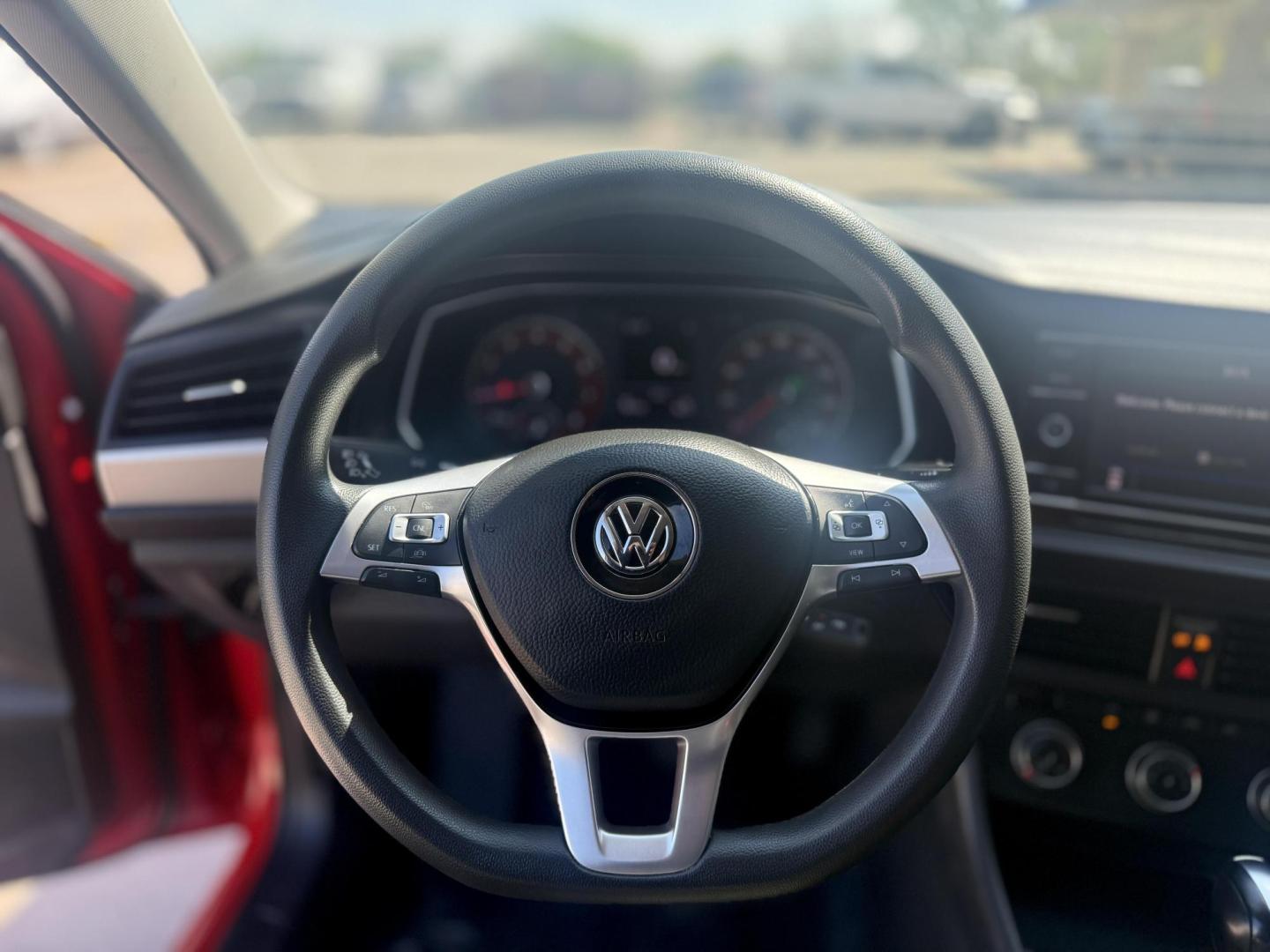 2019 Tornado Red /Storm Gray, cloth Titan Black, cloth Volkswagen Jetta 62580 (3VWC57BUXKM) with an 1.4L L4 DOHC 16V engine, 8-Speed Automatic transmission, located at 2401 E Main St., Grand Prairie, TX, 75050, (972) 262-4440, 32.748981, -96.969643 - Photo#10