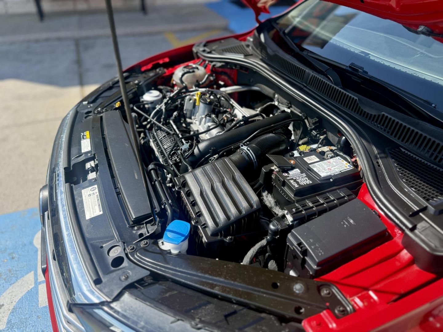 2019 Tornado Red /Storm Gray, cloth Titan Black, cloth Volkswagen Jetta 62580 (3VWC57BUXKM) with an 1.4L L4 DOHC 16V engine, 8-Speed Automatic transmission, located at 2401 E Main St., Grand Prairie, TX, 75050, (972) 262-4440, 32.748981, -96.969643 - Photo#20