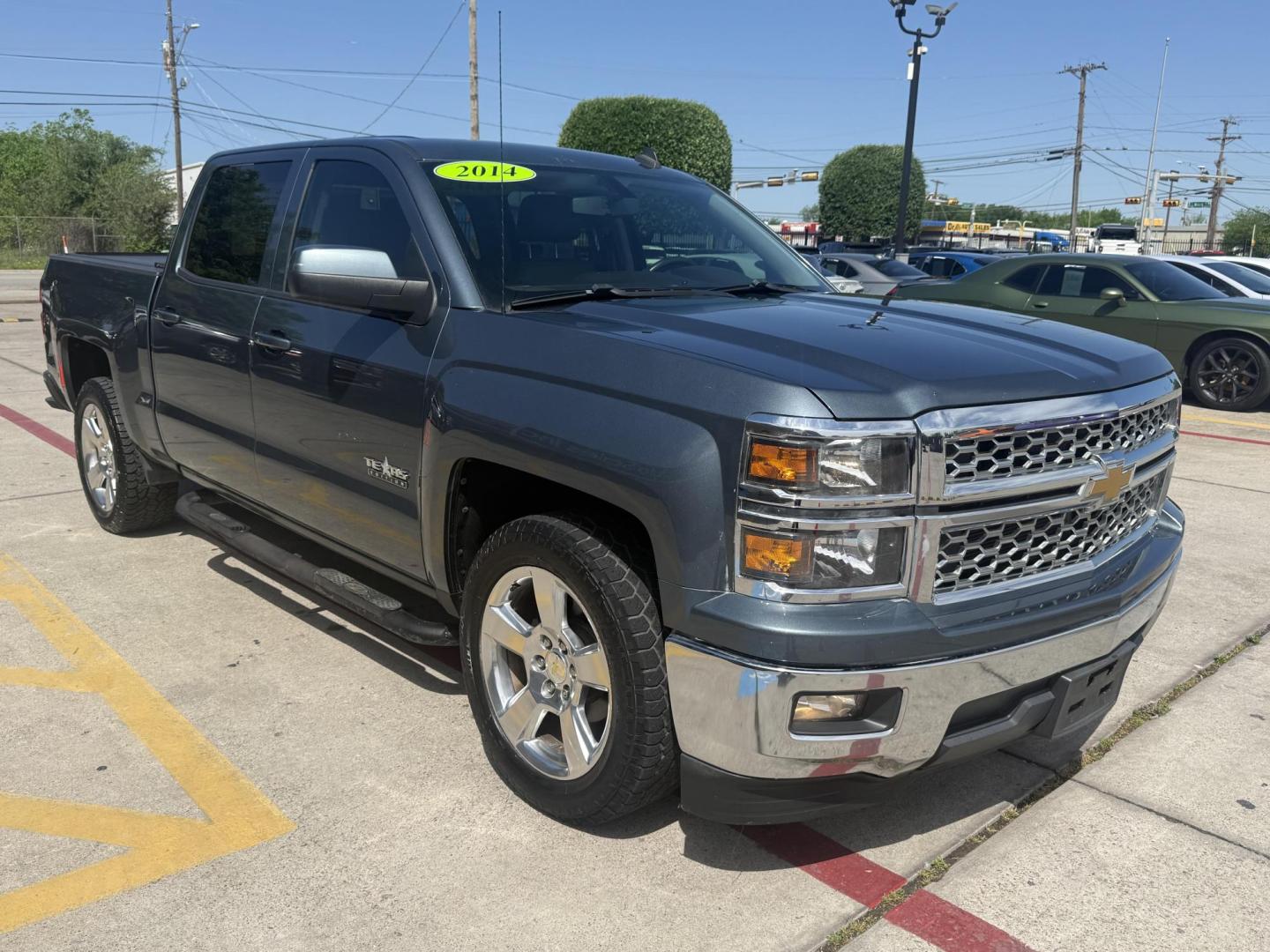 2014 Blue Granite Metallic /Cocoa/Dune Cocoa/Dune Jet Black Jet Black Jet Blac Chevrolet Silverado 1500 47042 (3GCPCREC5EG) with an 5.3L V8 OHV 16V engine, 6-Speed Automatic transmission, located at 2401 E Main St., Grand Prairie, TX, 75050, (972) 262-4440, 32.748981, -96.969643 - Photo#2
