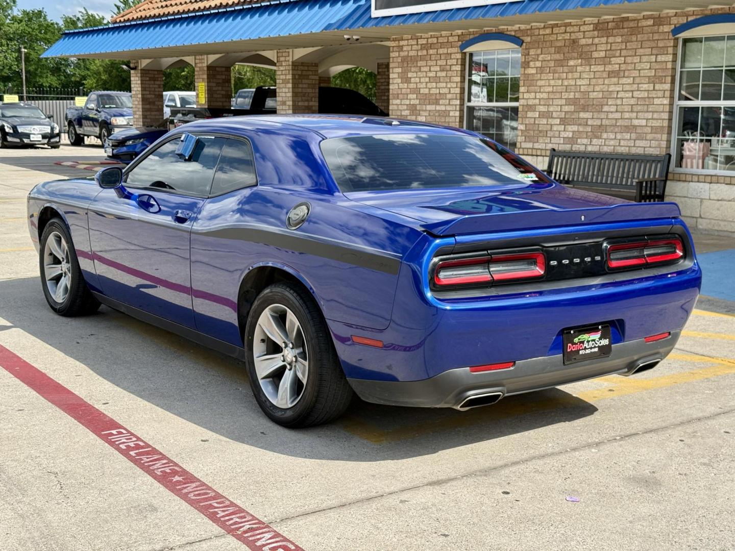 2019 B5 Blue Pearl Coat /Black, cloth Black, premium leather Black/Caramel, Dodge Challenger 66198 (2C3CDZAG9KH) with an 3.6L V6 DOHC 24V engine, 8-Speed Automatic transmission, located at 2401 E Main St., Grand Prairie, TX, 75050, (972) 262-4440, 32.748981, -96.969643 - Photo#2