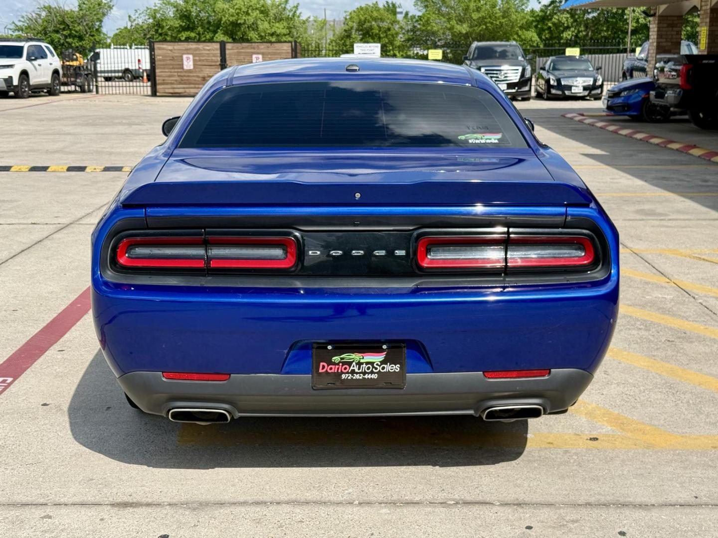 2019 B5 Blue Pearl Coat /Black, cloth Black, premium leather Black/Caramel, Dodge Challenger 66198 (2C3CDZAG9KH) with an 3.6L V6 DOHC 24V engine, 8-Speed Automatic transmission, located at 2401 E Main St., Grand Prairie, TX, 75050, (972) 262-4440, 32.748981, -96.969643 - Photo#3