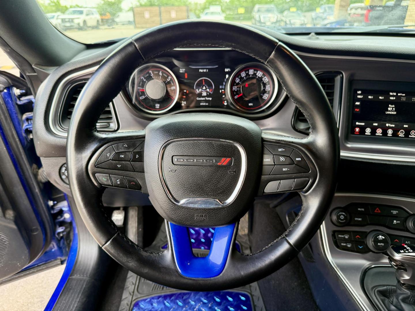 2019 B5 Blue Pearl Coat /Black, cloth Black, premium leather Black/Caramel, Dodge Challenger 66198 (2C3CDZAG9KH) with an 3.6L V6 DOHC 24V engine, 8-Speed Automatic transmission, located at 2401 E Main St., Grand Prairie, TX, 75050, (972) 262-4440, 32.748981, -96.969643 - Photo#13