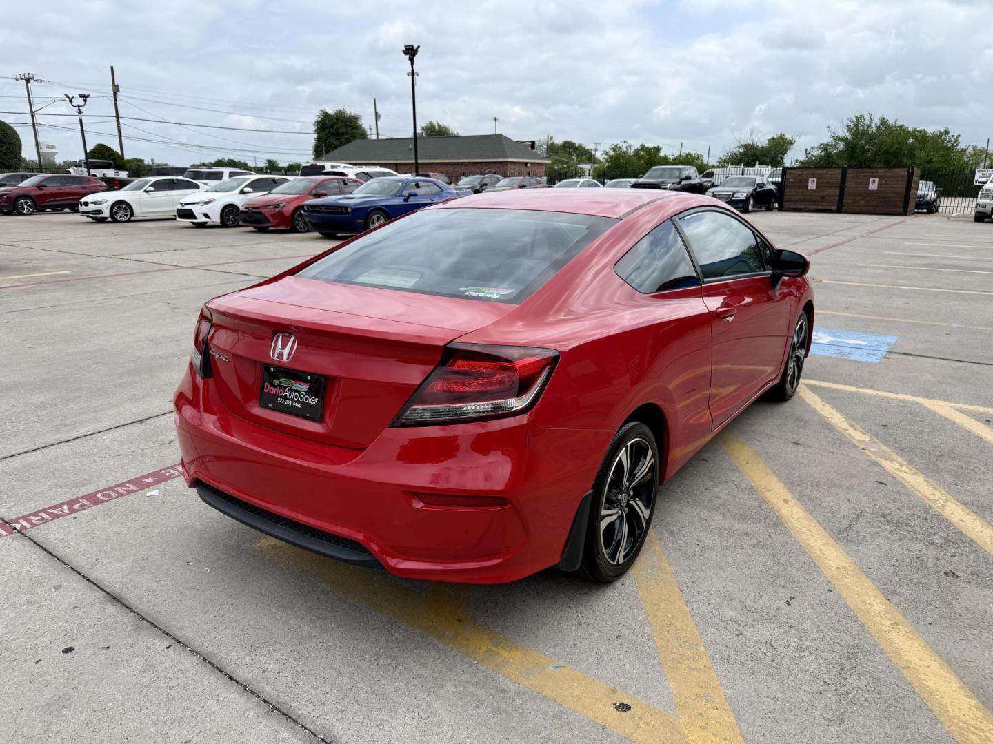 2014 Rallye Red /Black Gray Honda Civic 48226 (2HGFG3B52EH) with an 1.8L L4 SOHC 16V engine, Continuously Variable Transmission transmission, located at 2401 E Main St., Grand Prairie, TX, 75050, (972) 262-4440, 32.748981, -96.969643 - Photo#4