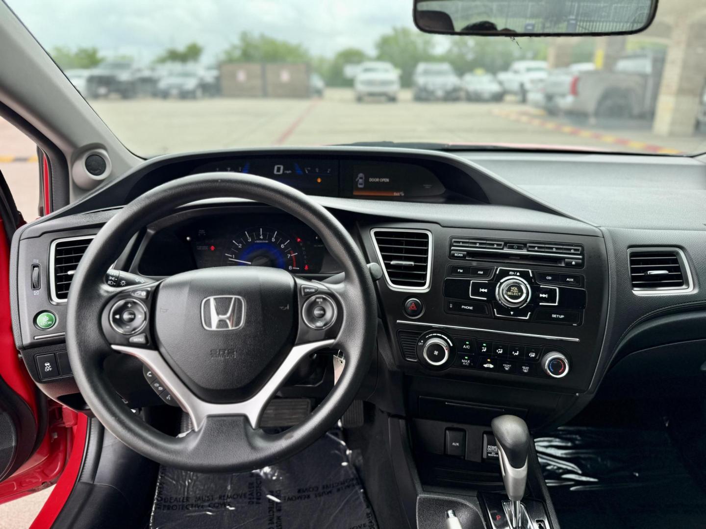 2014 Rallye Red /Black Gray Honda Civic 48226 (2HGFG3B52EH) with an 1.8L L4 SOHC 16V engine, Continuously Variable Transmission transmission, located at 2401 E Main St., Grand Prairie, TX, 75050, (972) 262-4440, 32.748981, -96.969643 - Photo#12