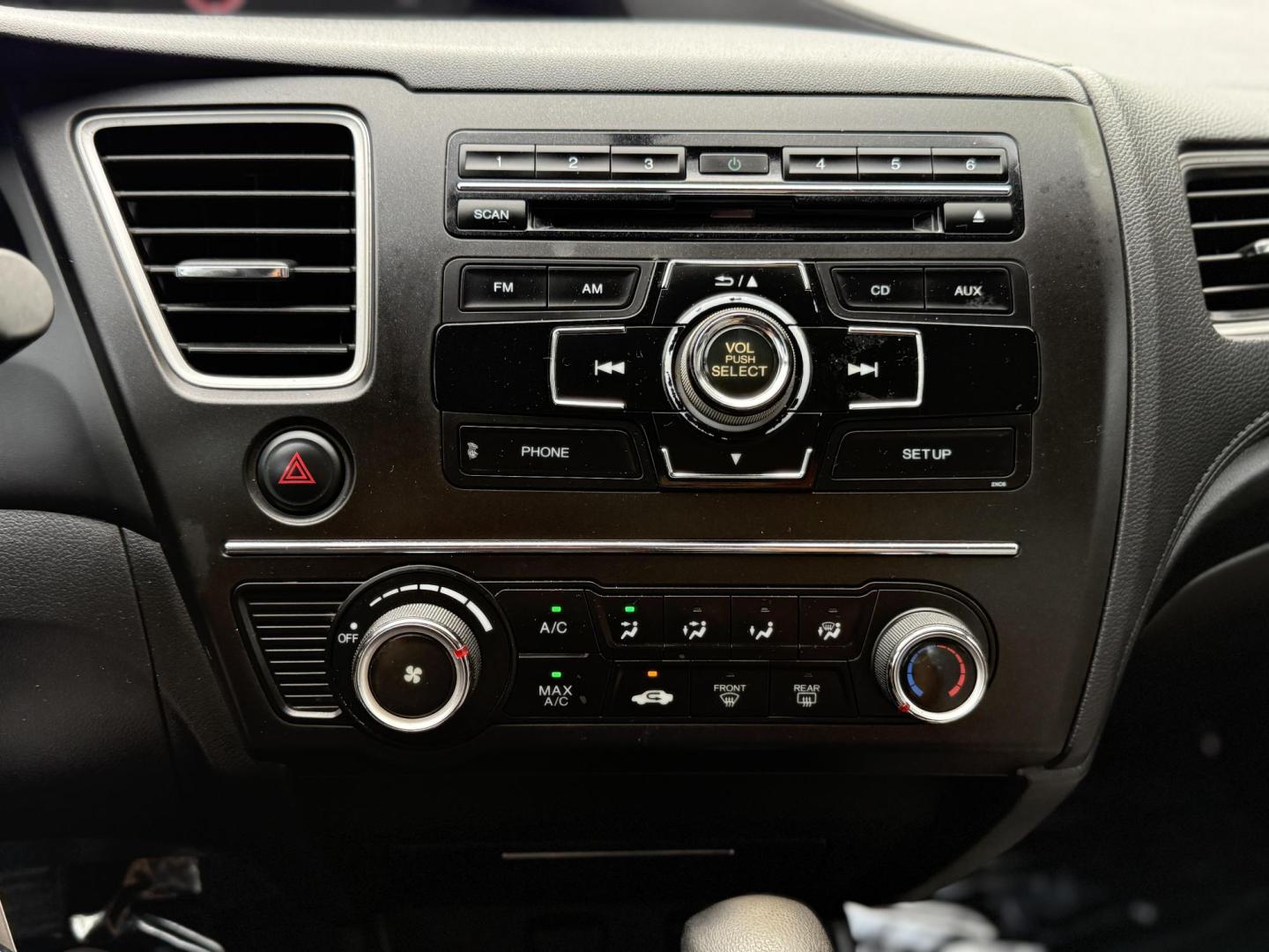 2014 Rallye Red /Black Gray Honda Civic 48226 (2HGFG3B52EH) with an 1.8L L4 SOHC 16V engine, Continuously Variable Transmission transmission, located at 2401 E Main St., Grand Prairie, TX, 75050, (972) 262-4440, 32.748981, -96.969643 - Photo#17