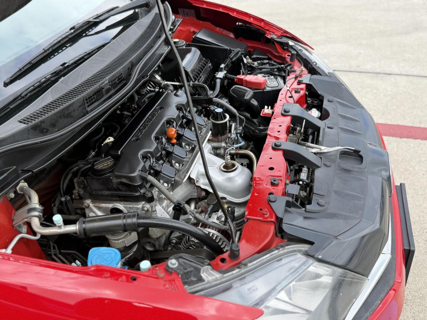 2014 Rallye Red /Black Gray Honda Civic 48226 (2HGFG3B52EH) with an 1.8L L4 SOHC 16V engine, Continuously Variable Transmission transmission, located at 2401 E Main St., Grand Prairie, TX, 75050, (972) 262-4440, 32.748981, -96.969643 - Photo#19