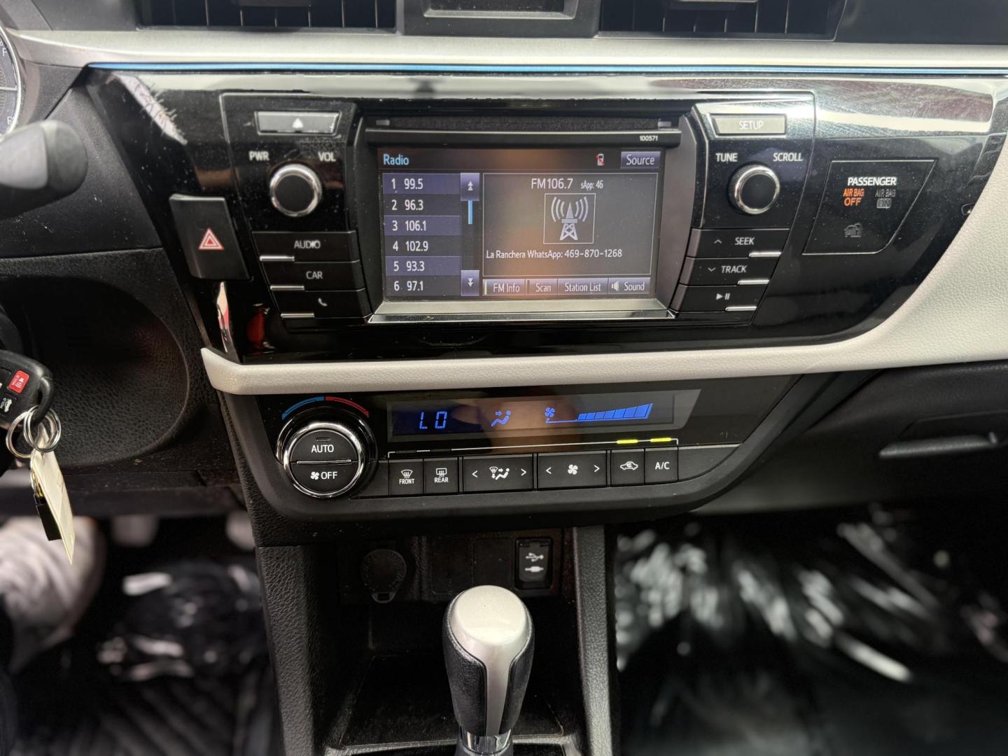 2016 Super White /Amber Fabric, cloth Ash Fabric, cloth Ivory Fabric Toyota Corolla 52980 (5YFBURHE3GP) with an 1.8L L4 DOHC 16V engine, Continuously Variable Transmission transmission, located at 2401 E Main St., Grand Prairie, TX, 75050, (972) 262-4440, 32.748981, -96.969643 - Photo#15