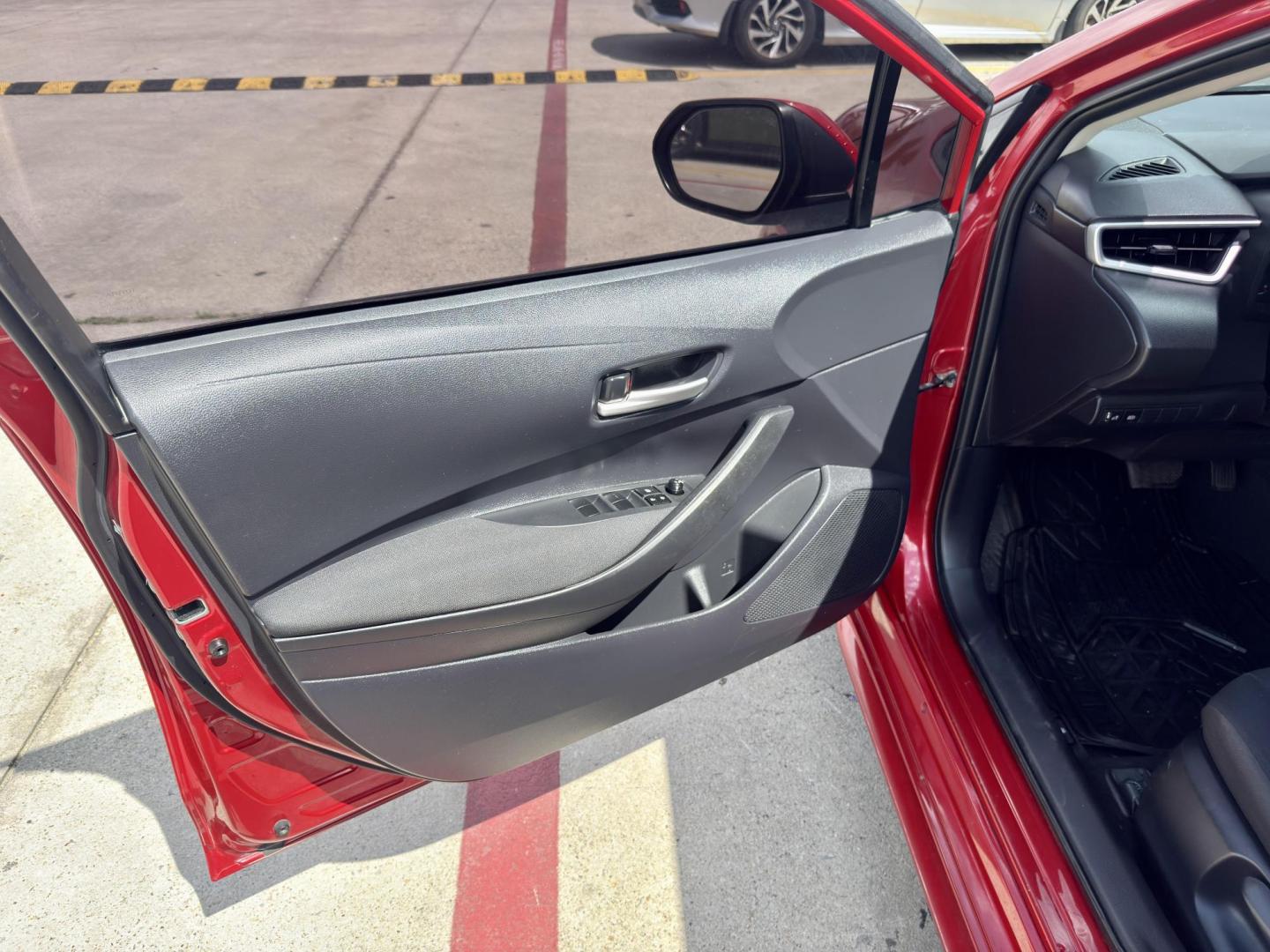 2020 Barcelona Red Metallic /Black, premium cloth Light Gray, premium cloth Mac Toyota Corolla 69675 (JTDEPRAE7LJ) with an 1.8L L4 DOHC 16V engine, Continuously Variable Transmission transmission, located at 2401 E Main St., Grand Prairie, TX, 75050, (972) 262-4440, 32.748981, -96.969643 - Photo#9