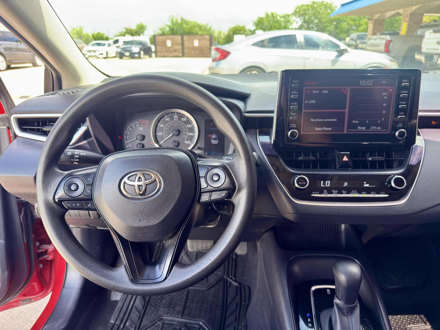 2020 Barcelona Red Metallic /Black, premium cloth Light Gray, premium cloth Mac Toyota Corolla 69675 (JTDEPRAE7LJ) with an 1.8L L4 DOHC 16V engine, Continuously Variable Transmission transmission, located at 2401 E Main St., Grand Prairie, TX, 75050, (972) 262-4440, 32.748981, -96.969643 - Photo#11