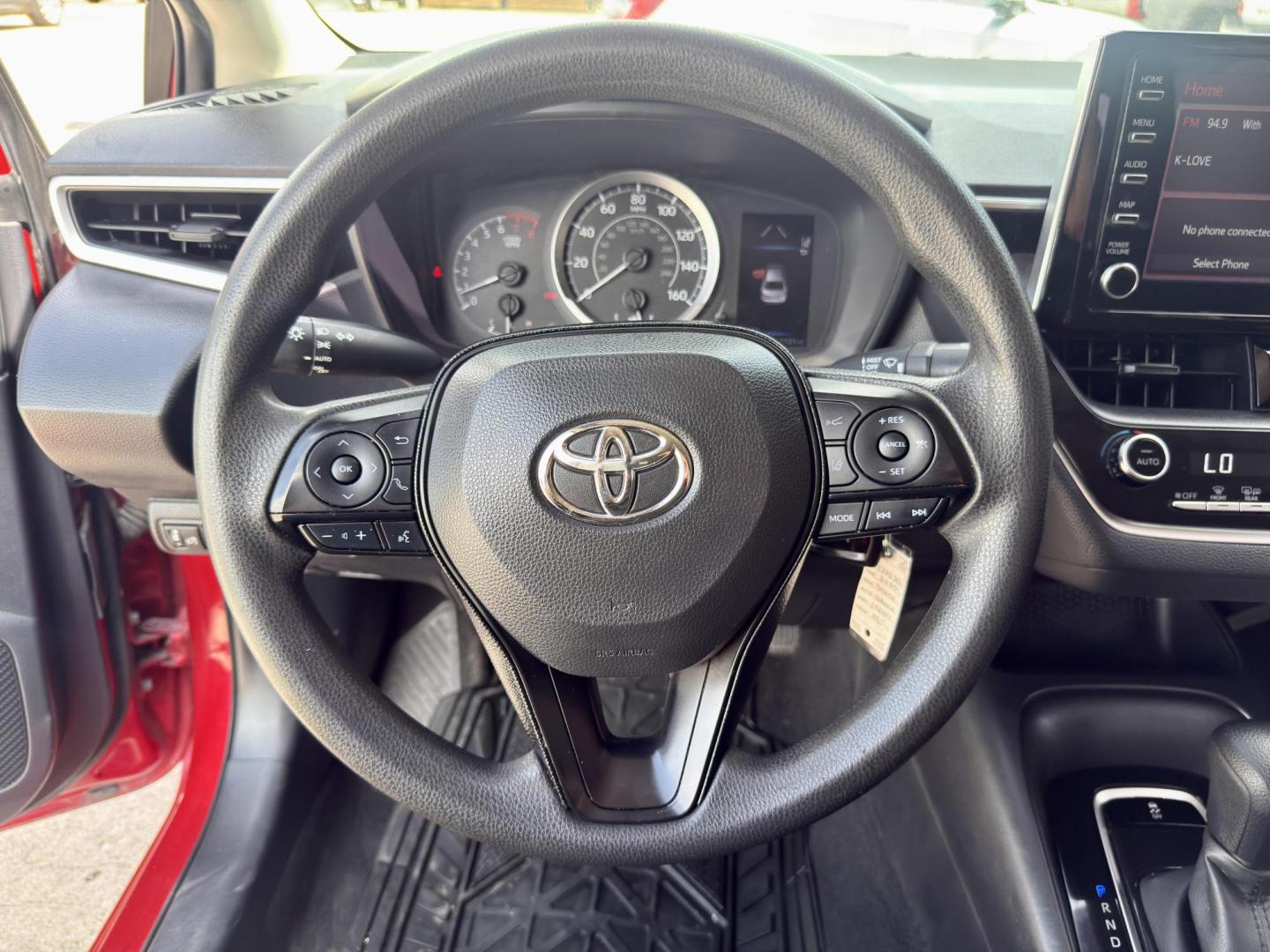 2020 Barcelona Red Metallic /Black, premium cloth Light Gray, premium cloth Mac Toyota Corolla 69675 (JTDEPRAE7LJ) with an 1.8L L4 DOHC 16V engine, Continuously Variable Transmission transmission, located at 2401 E Main St., Grand Prairie, TX, 75050, (972) 262-4440, 32.748981, -96.969643 - Photo#12