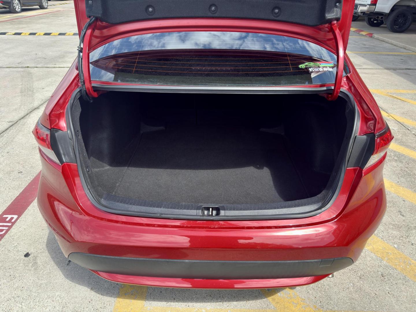 2020 Barcelona Red Metallic /Black, premium cloth Light Gray, premium cloth Mac Toyota Corolla 69675 (JTDEPRAE7LJ) with an 1.8L L4 DOHC 16V engine, Continuously Variable Transmission transmission, located at 2401 E Main St., Grand Prairie, TX, 75050, (972) 262-4440, 32.748981, -96.969643 - Photo#17