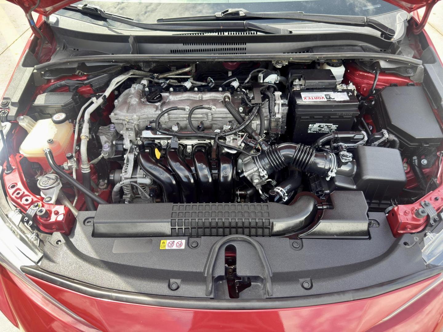 2020 Barcelona Red Metallic /Black, premium cloth Light Gray, premium cloth Mac Toyota Corolla 69675 (JTDEPRAE7LJ) with an 1.8L L4 DOHC 16V engine, Continuously Variable Transmission transmission, located at 2401 E Main St., Grand Prairie, TX, 75050, (972) 262-4440, 32.748981, -96.969643 - Photo#19